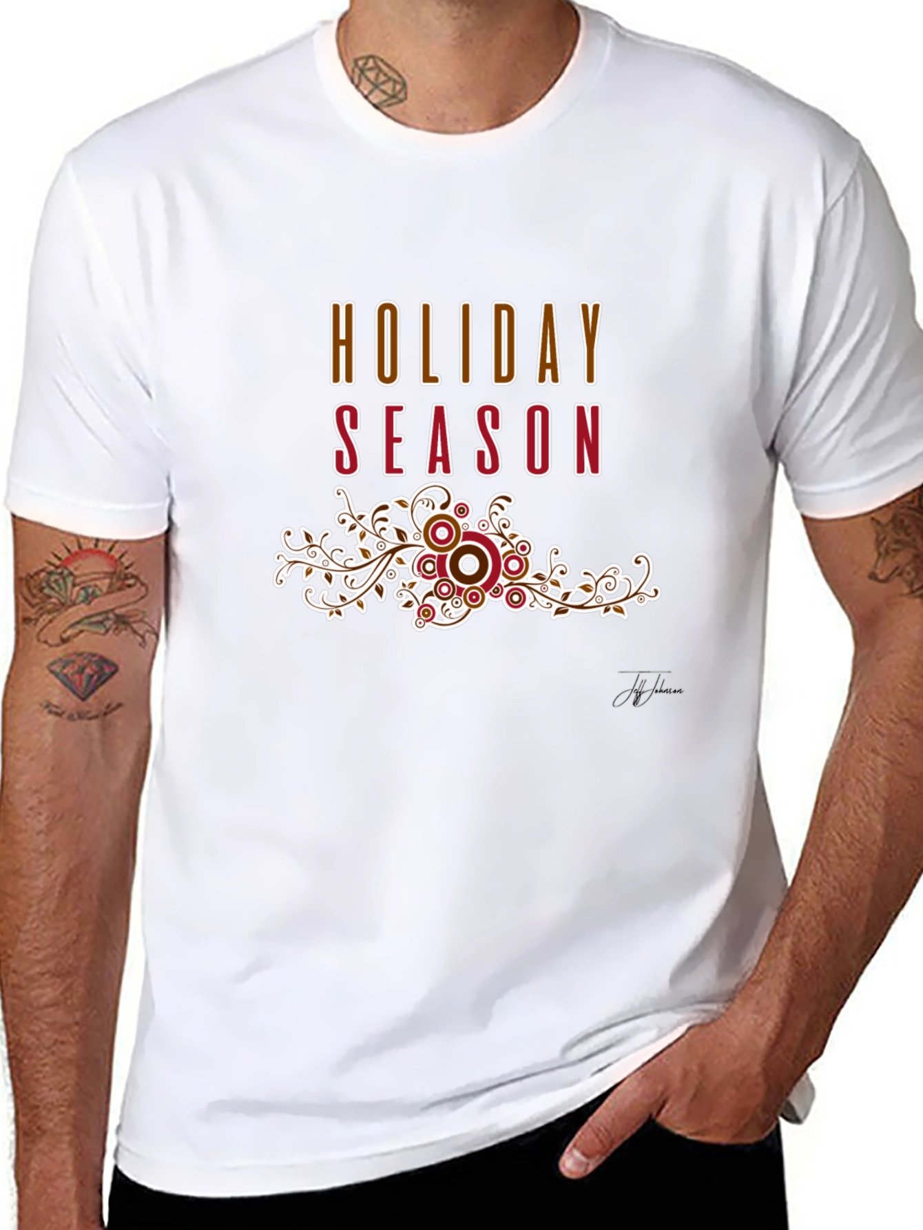Holiday Season Graphic Tee - Black