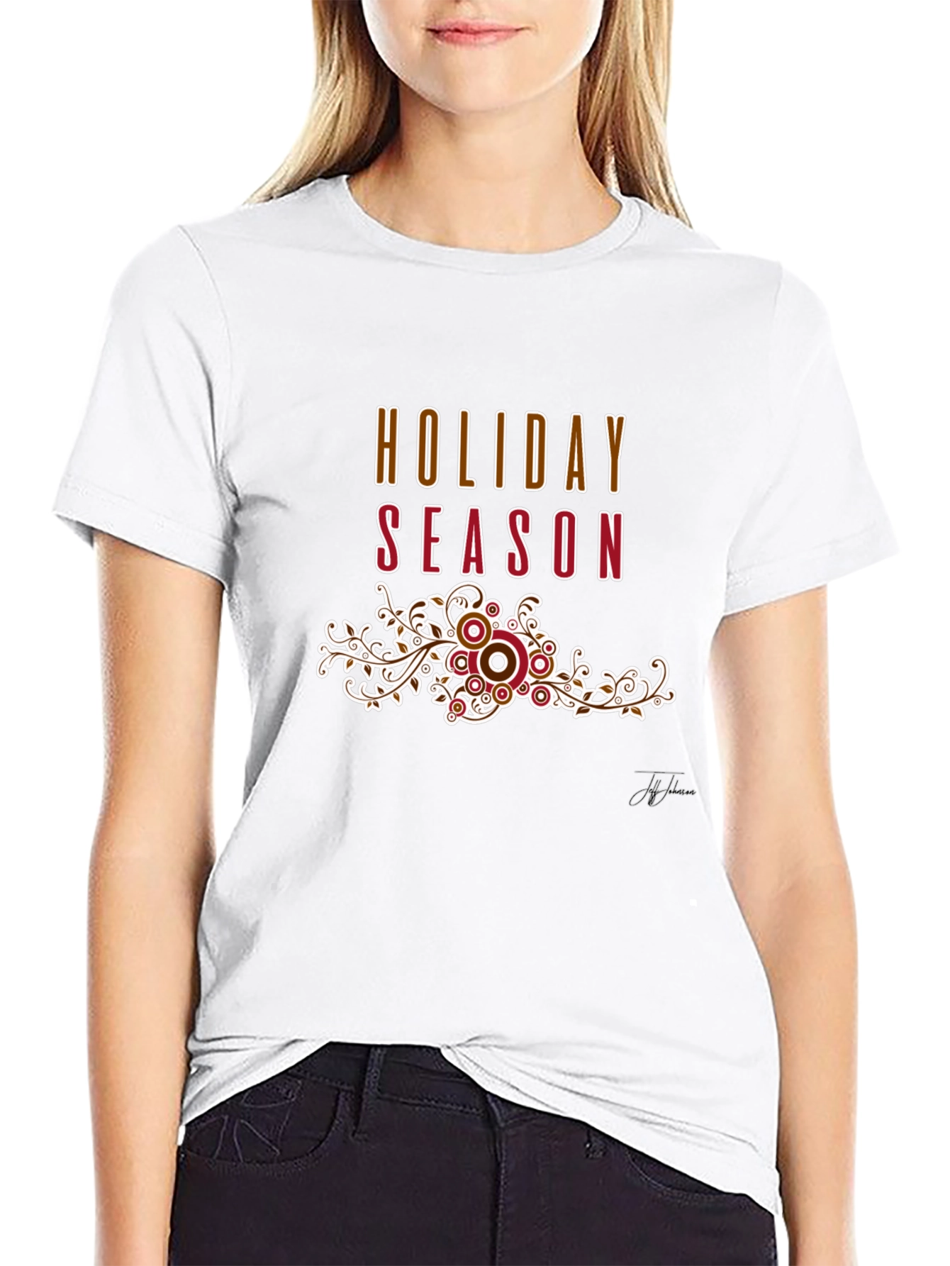 Holiday Season Graphic Tee - Black