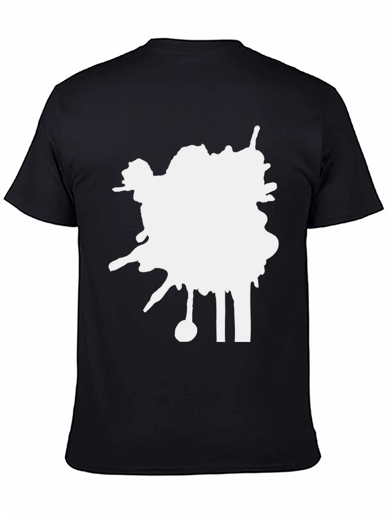 Abstract Splatter Black T-Shirt