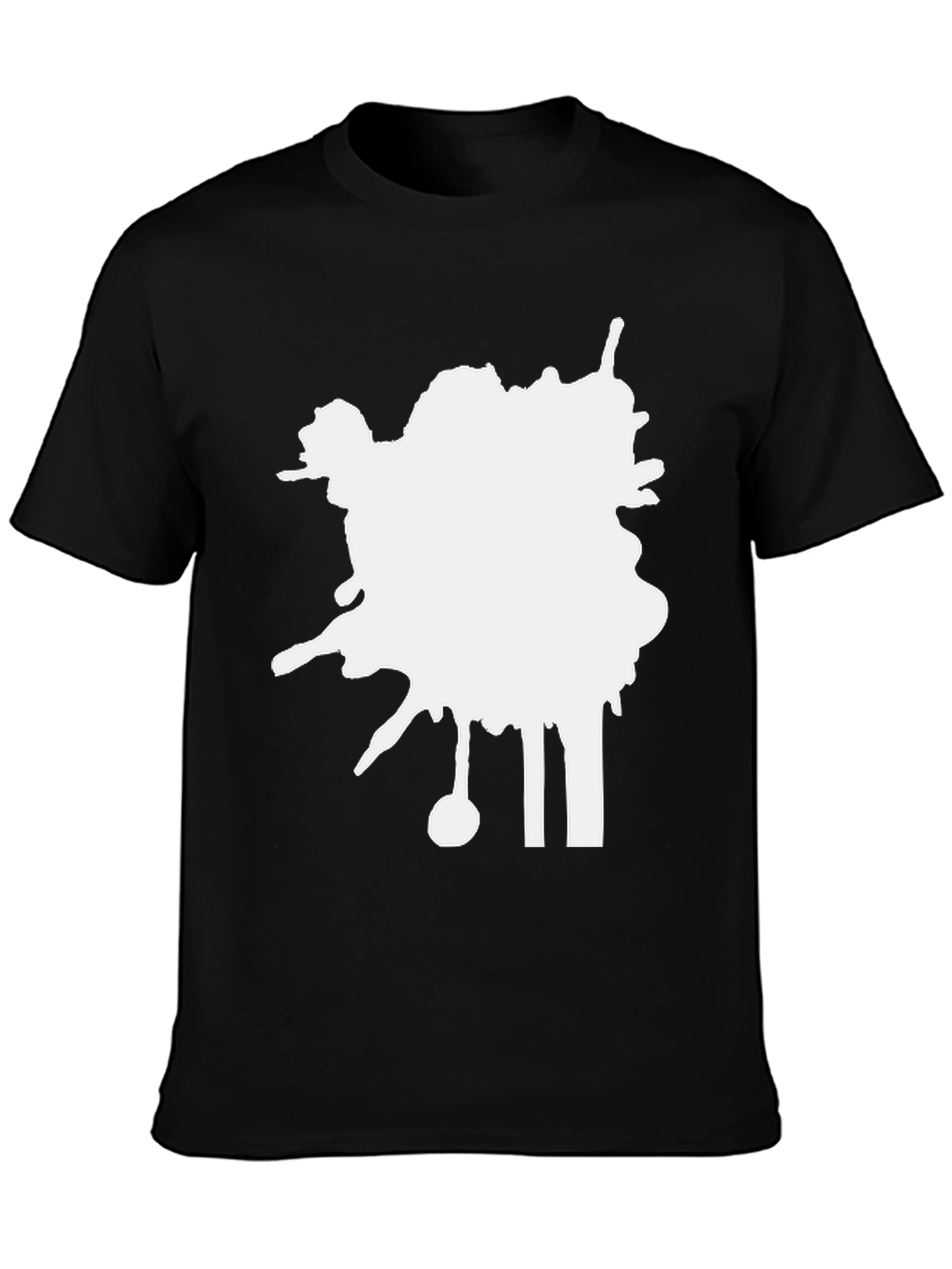 Abstract Splatter Black T-Shirt