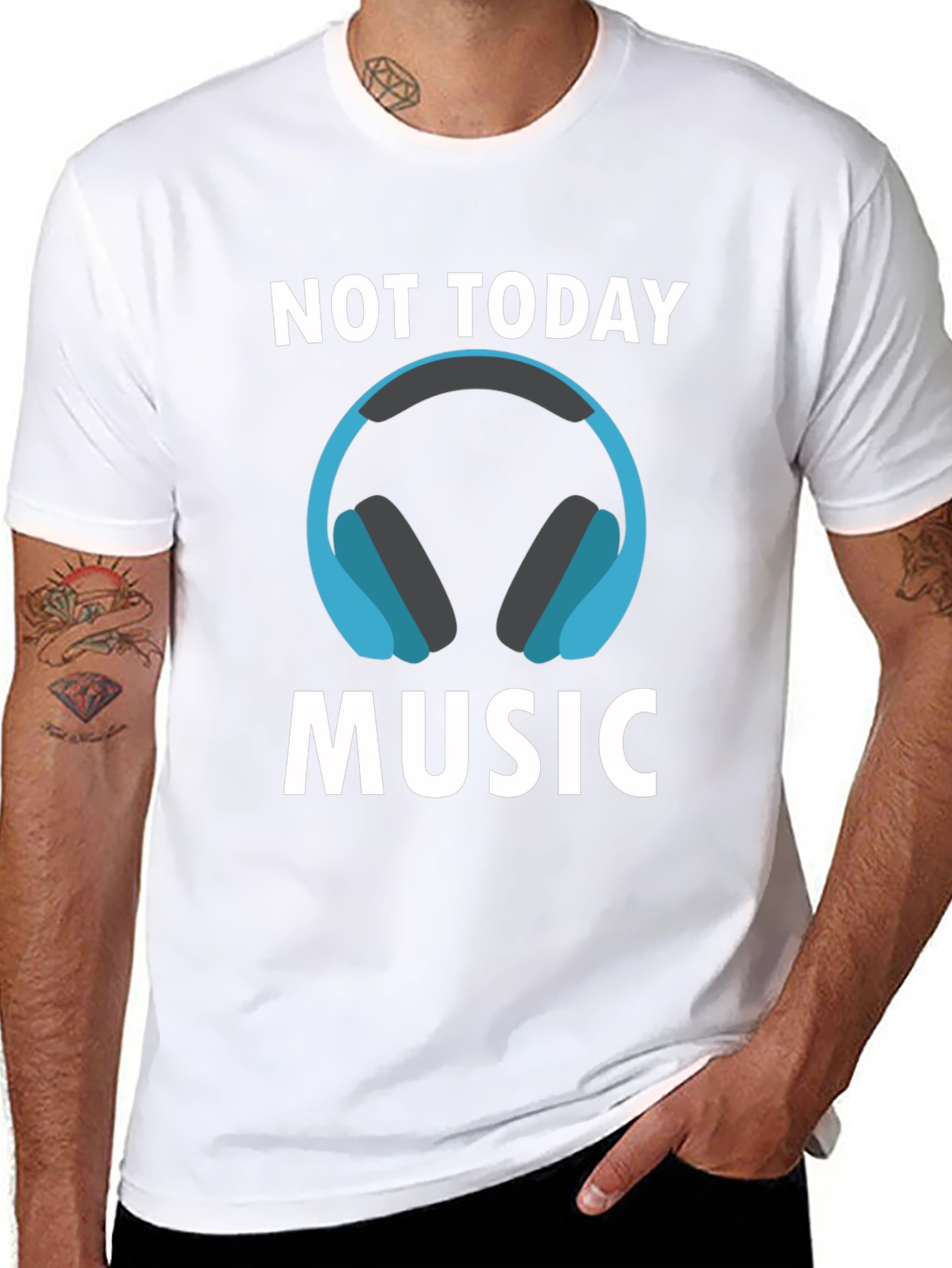 Not Today Music T-Shirt - Cool Graphic Tee
