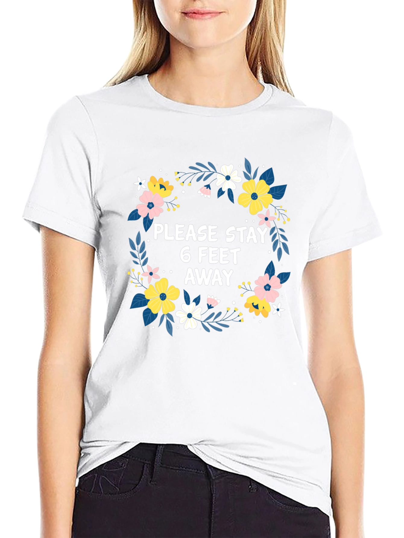 Stay Away Floral Graphic T-Shirt
