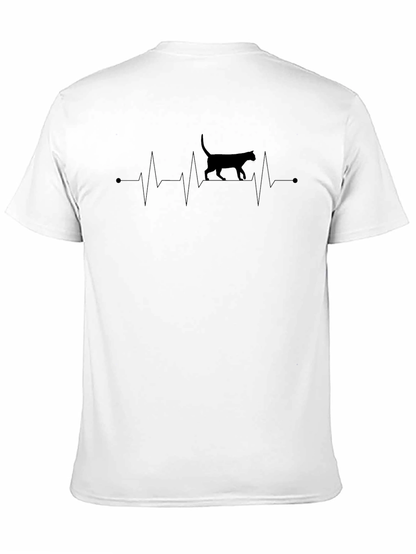 Cat Heartbeat T-Shirt - Casual Wear