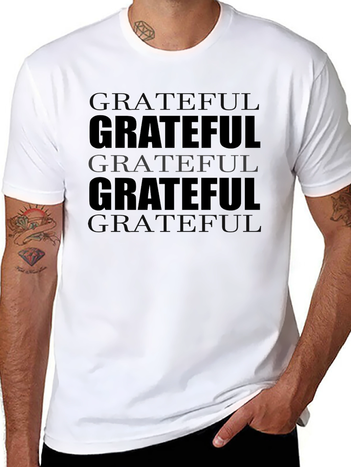 Grateful Graphic Tee - Soft Cotton Comfort
