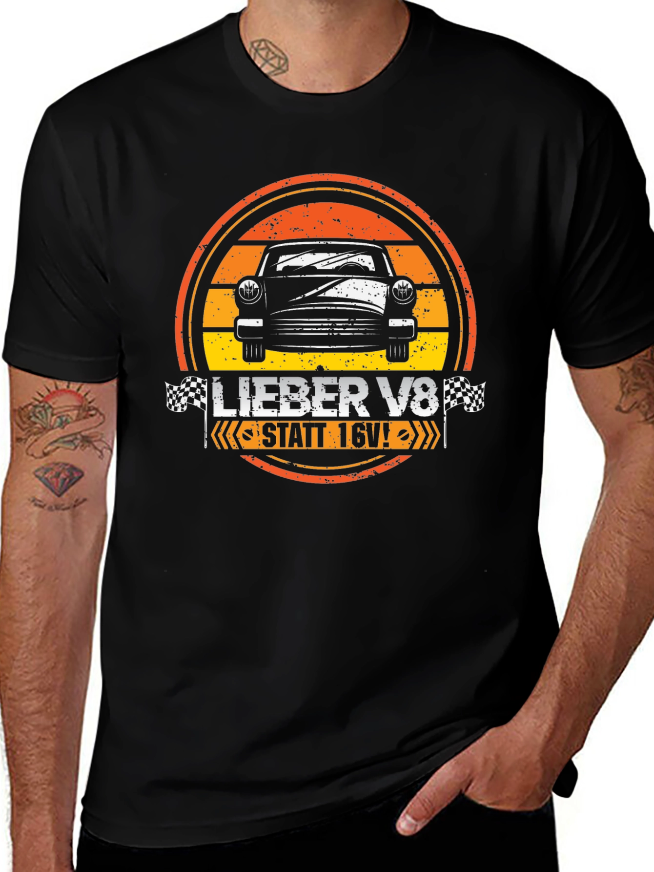 Lieber V8 Statt 16V T-Shirt Classic Car