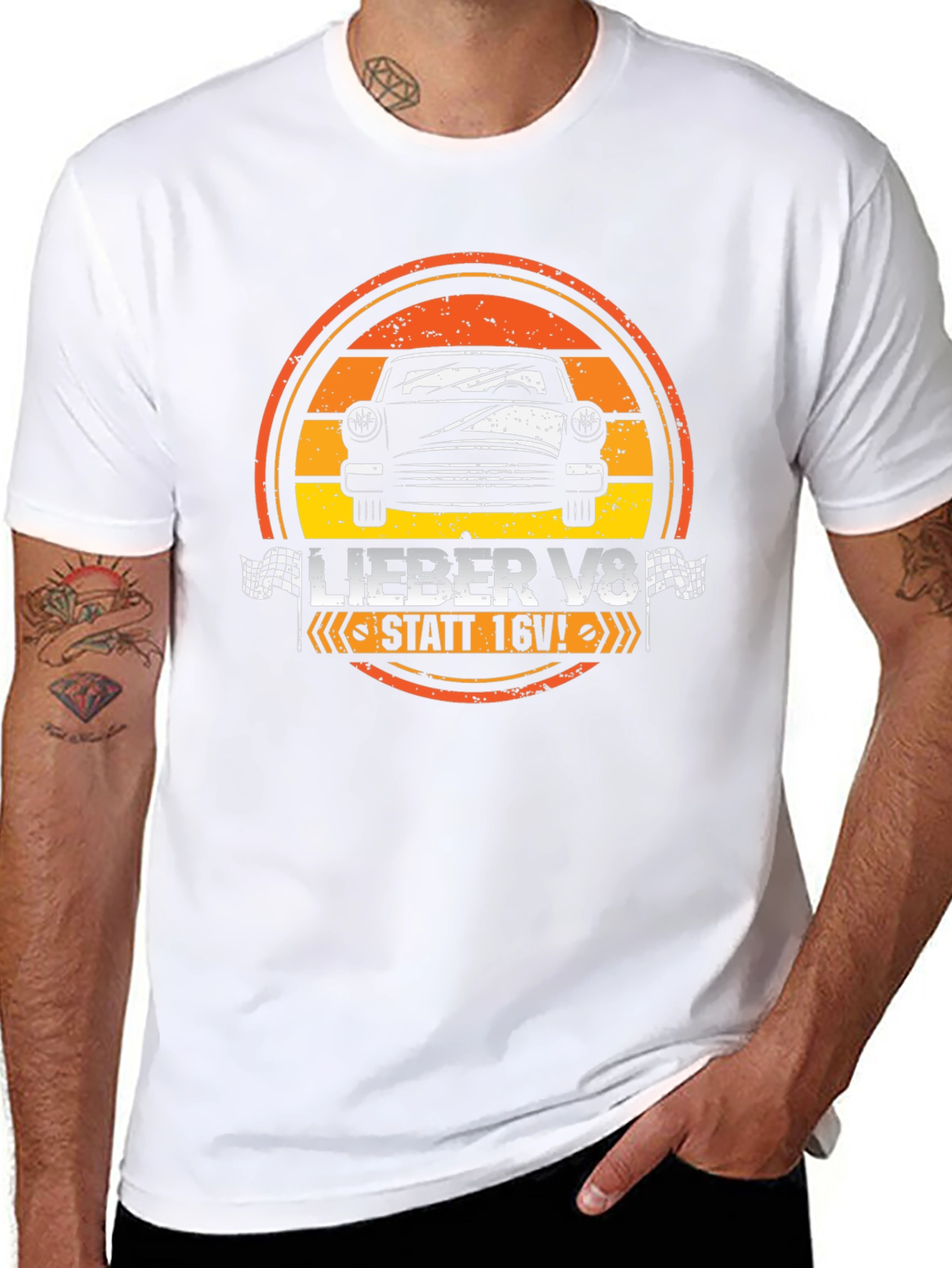 Lieber V8 Statt 16V T-Shirt Classic Car
