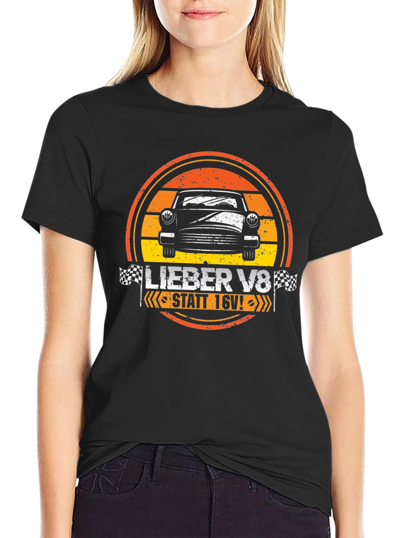 Lieber V8 Statt 16V T-Shirt Classic Car