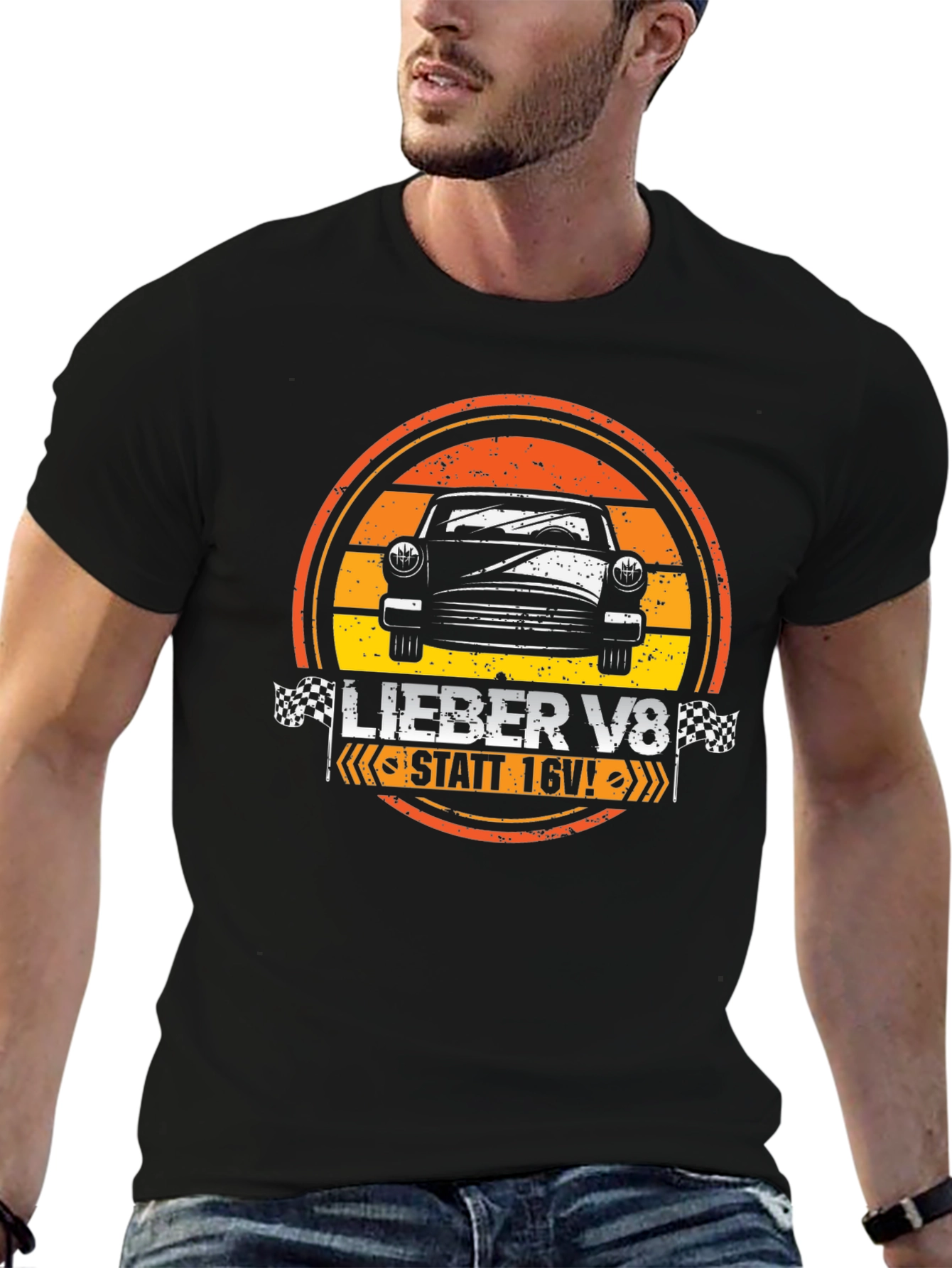 Lieber V8 Statt 16V T-Shirt Classic Car