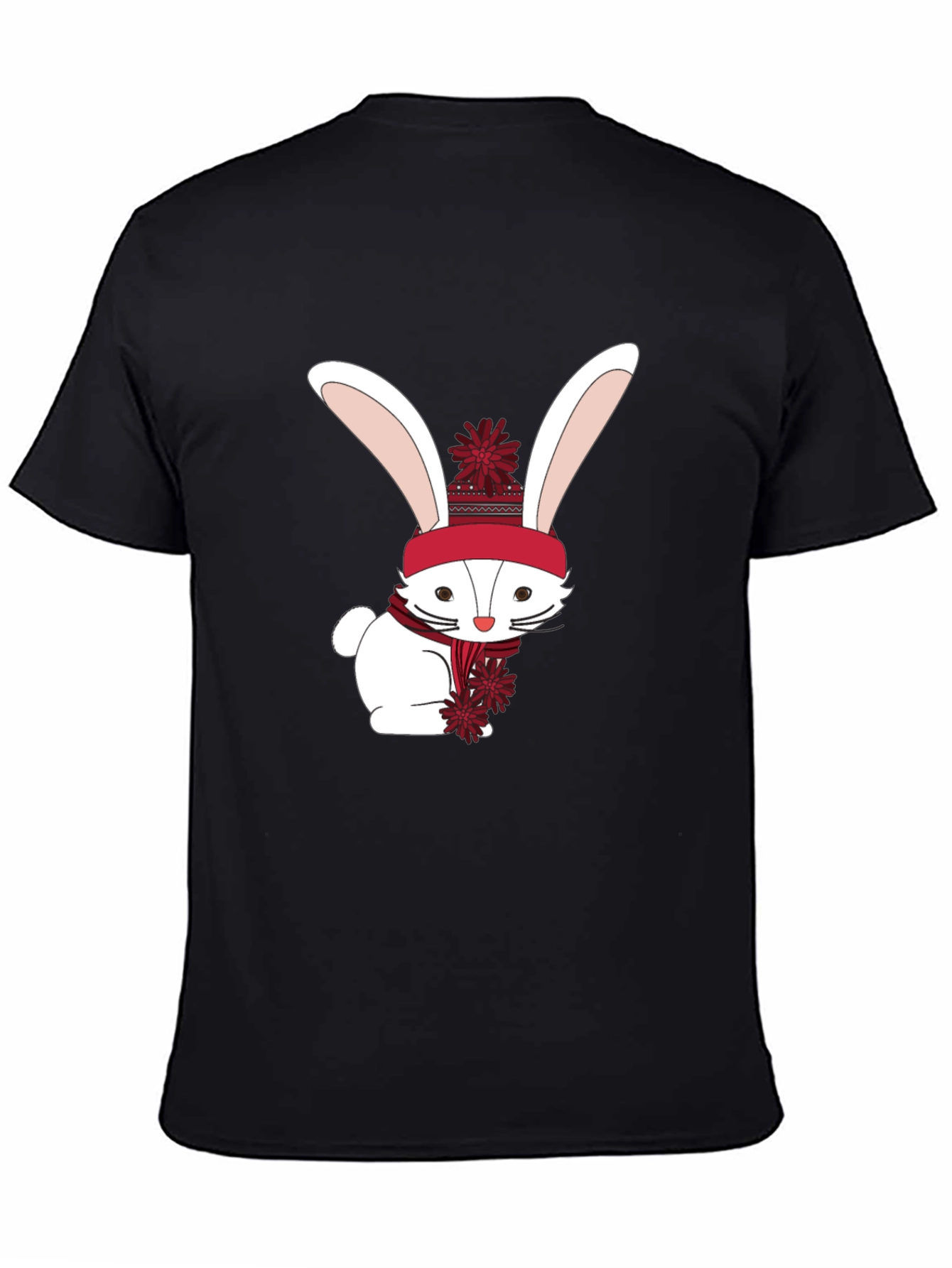 Winter Bunny Graphic Tee - Soft Cotton