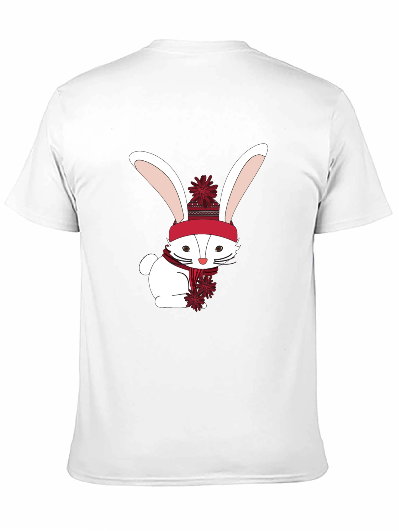 Winter Bunny Graphic Tee - Soft Cotton