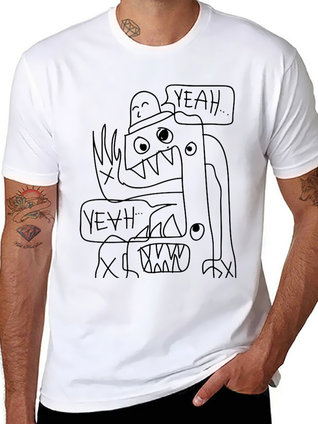 Yeah Monster Graphic Tee - Black