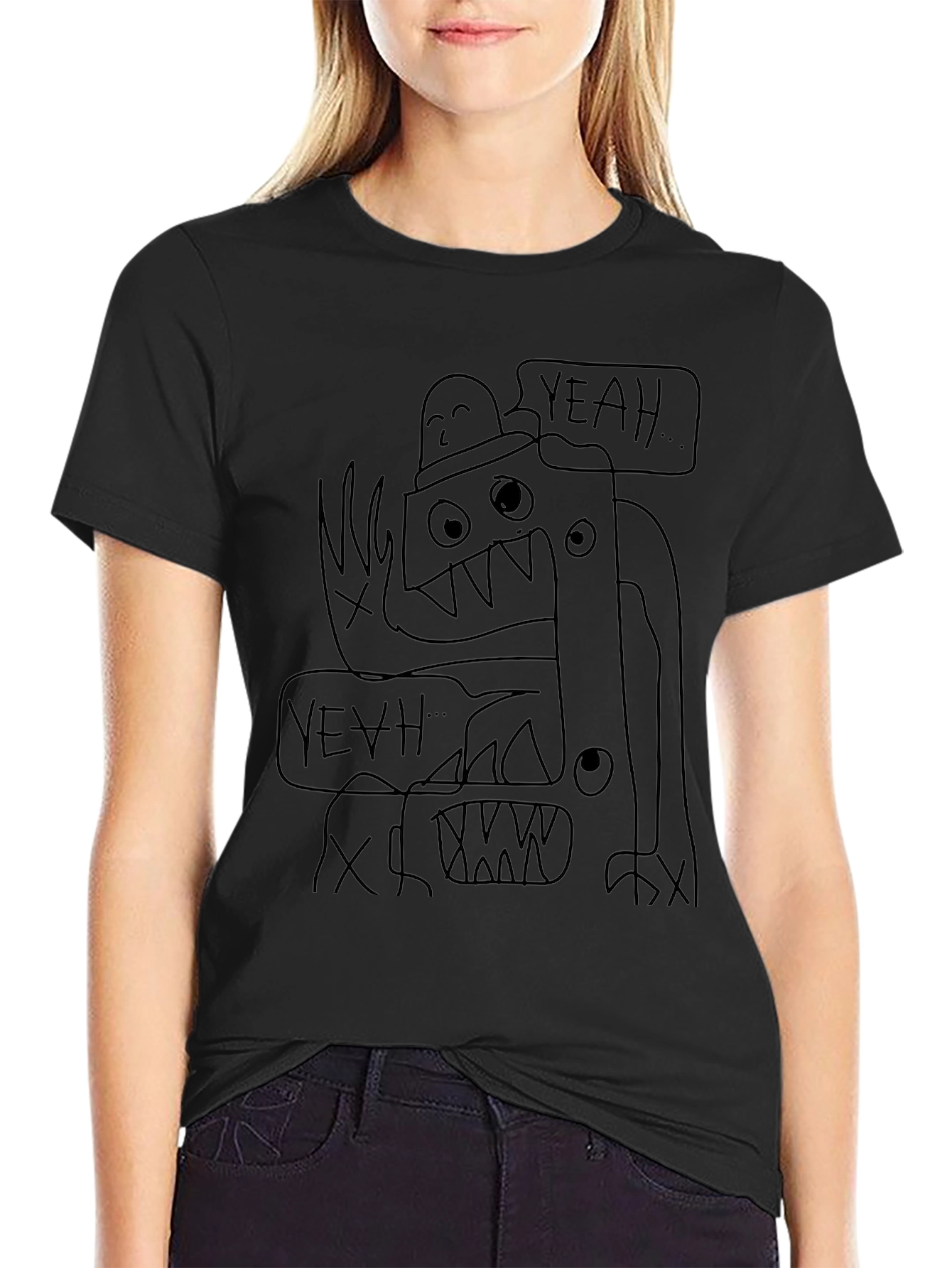 Yeah Monster Graphic Tee - Black