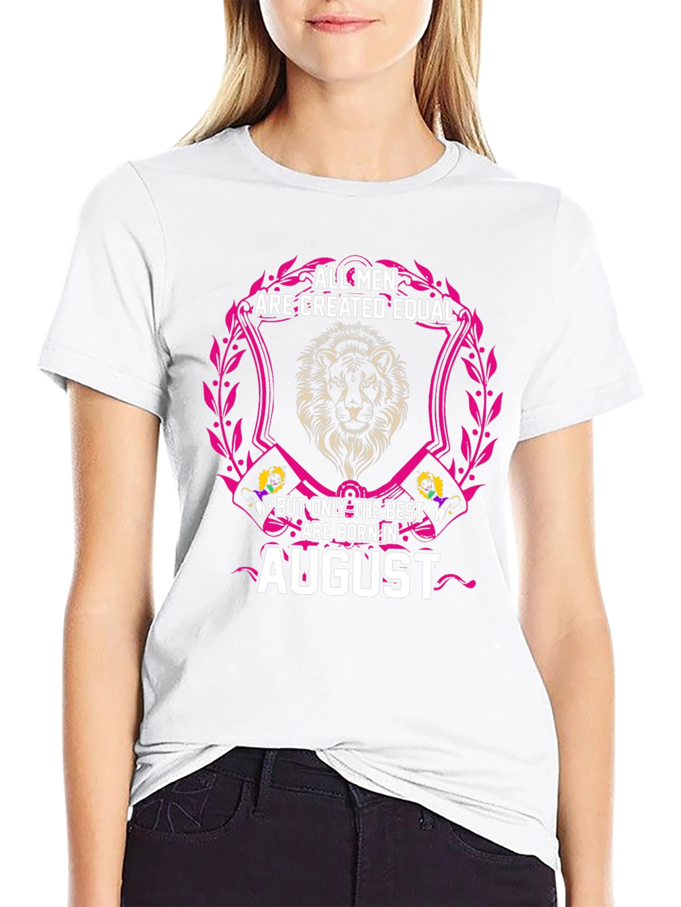 August Mens T-Shirt - Lion Design