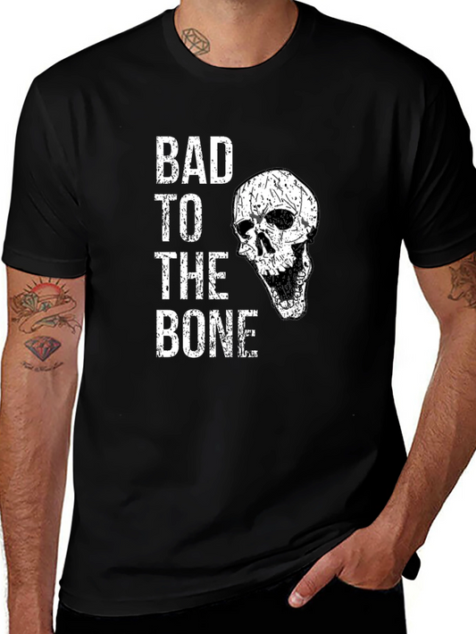Bad to the Bone Skull Graphic Tee