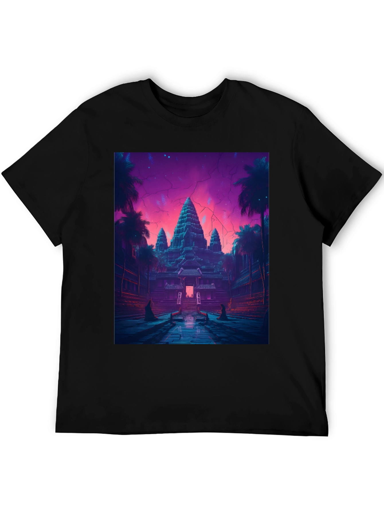 Angkor Wat Graphic T-Shirt - Retro Temple Design