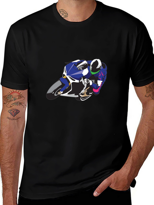Motorcycle Graphic Tee - Black