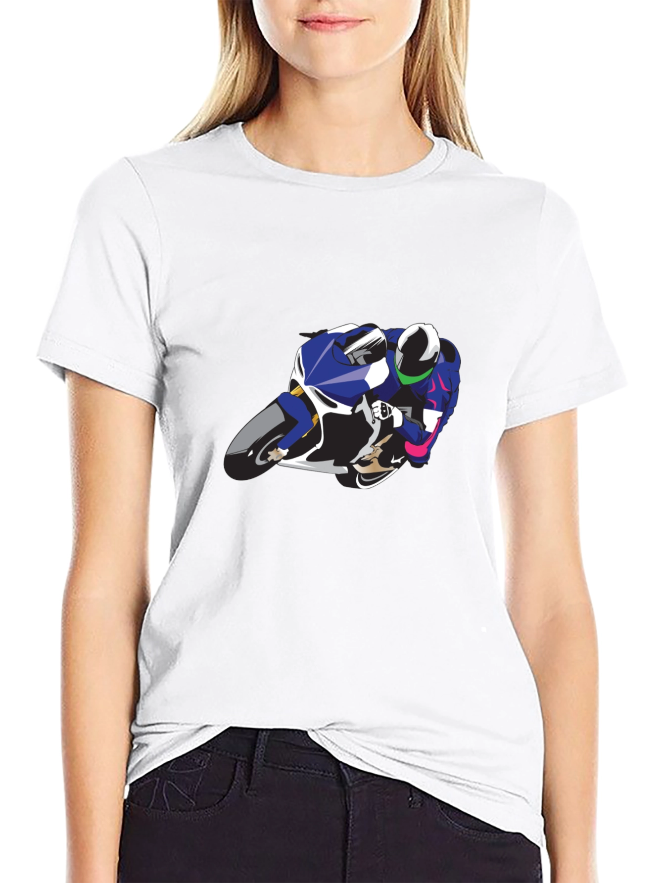 Motorcycle Graphic Tee - Black