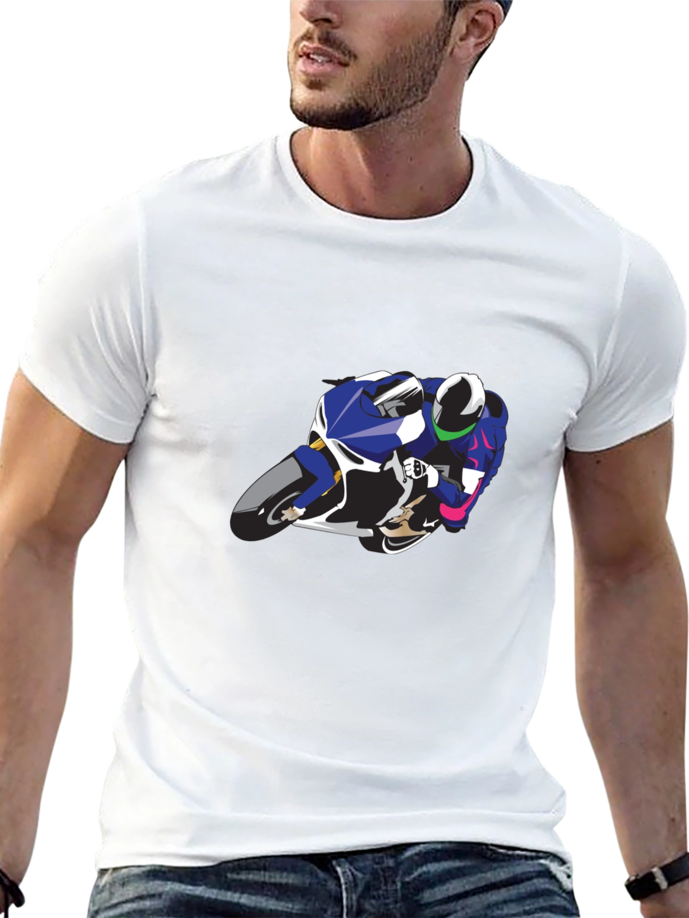 Motorcycle Graphic Tee - Black