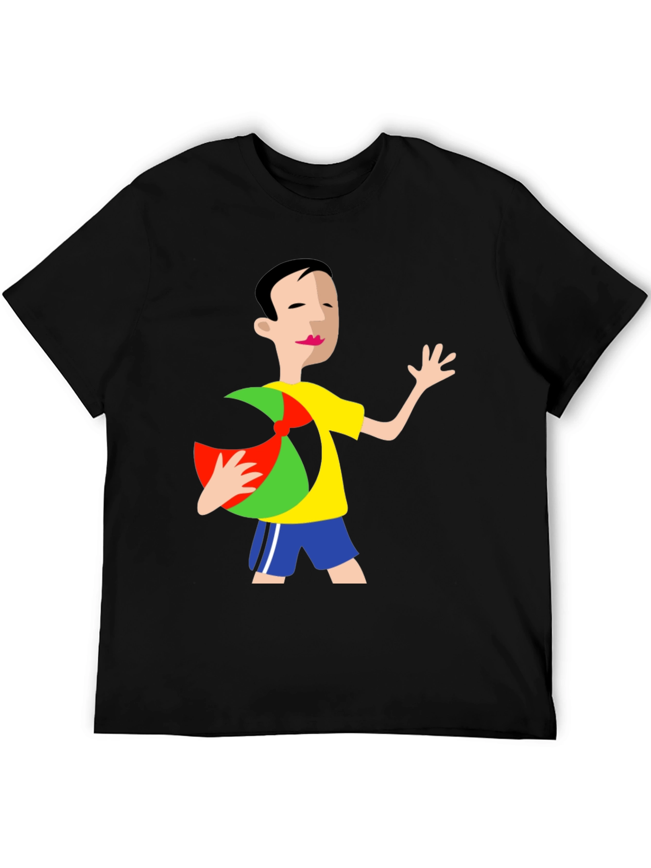 Cartoon Graphic Black T-Shirt