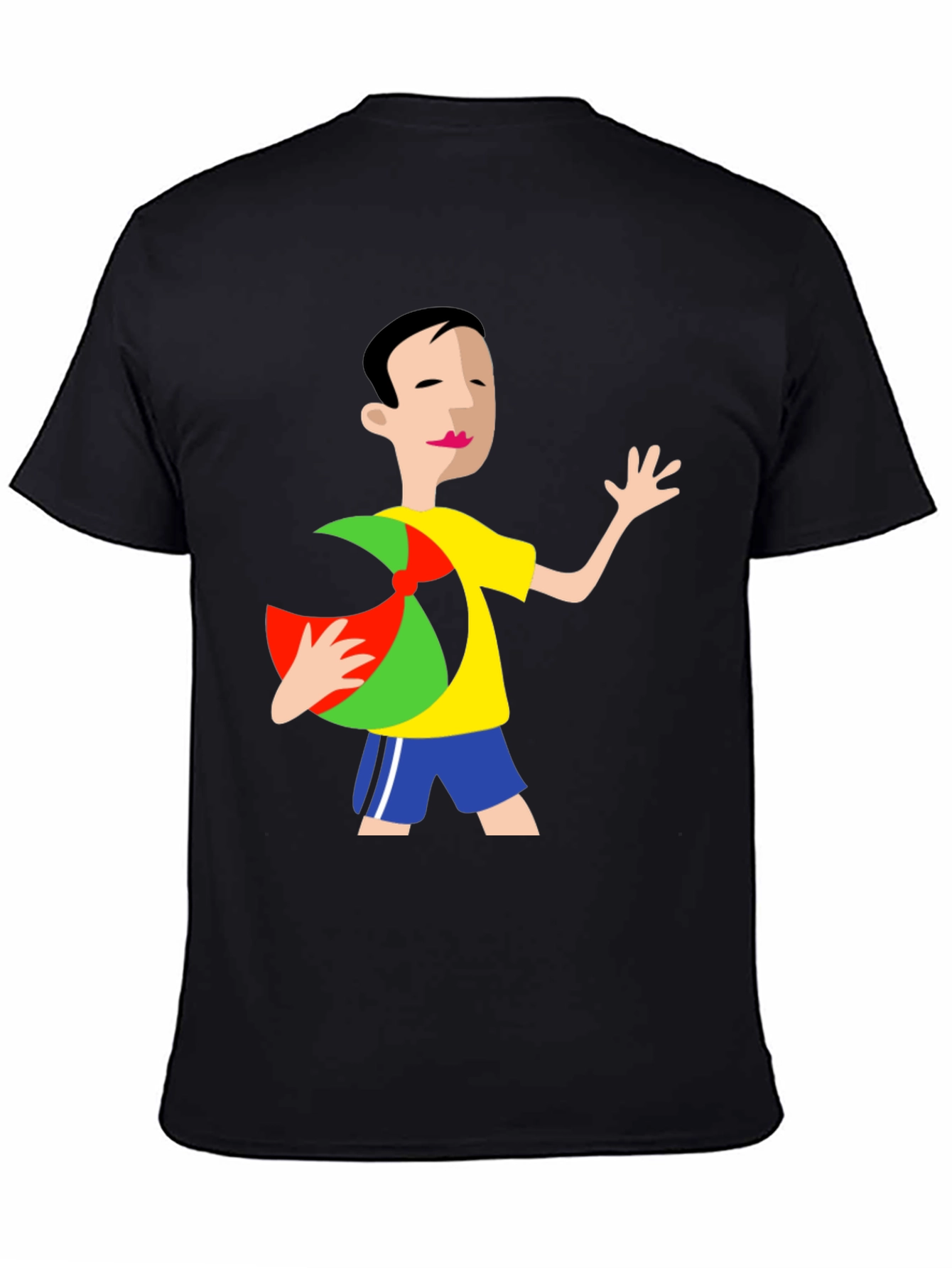 Cartoon Graphic Black T-Shirt