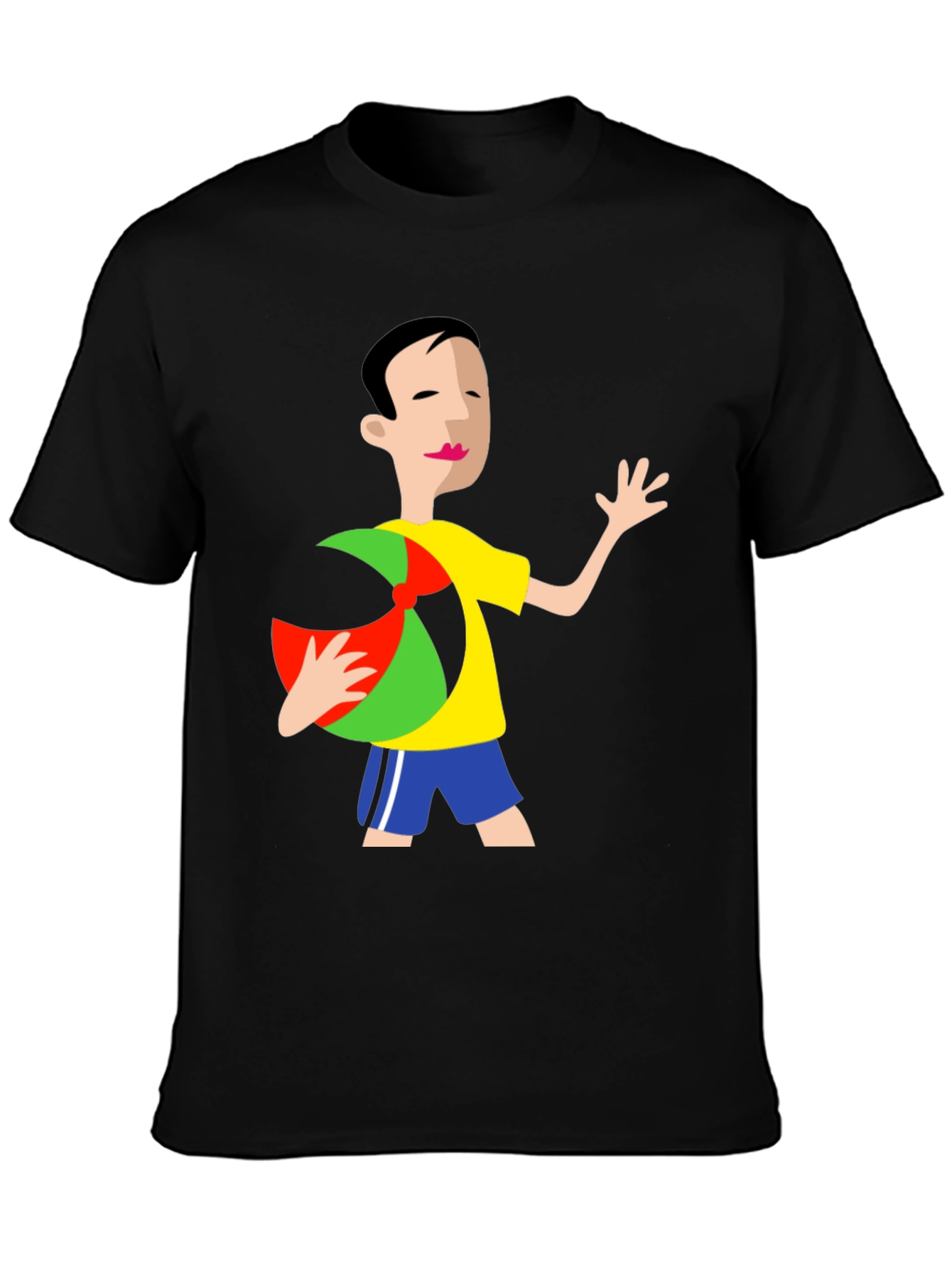 Cartoon Graphic Black T-Shirt