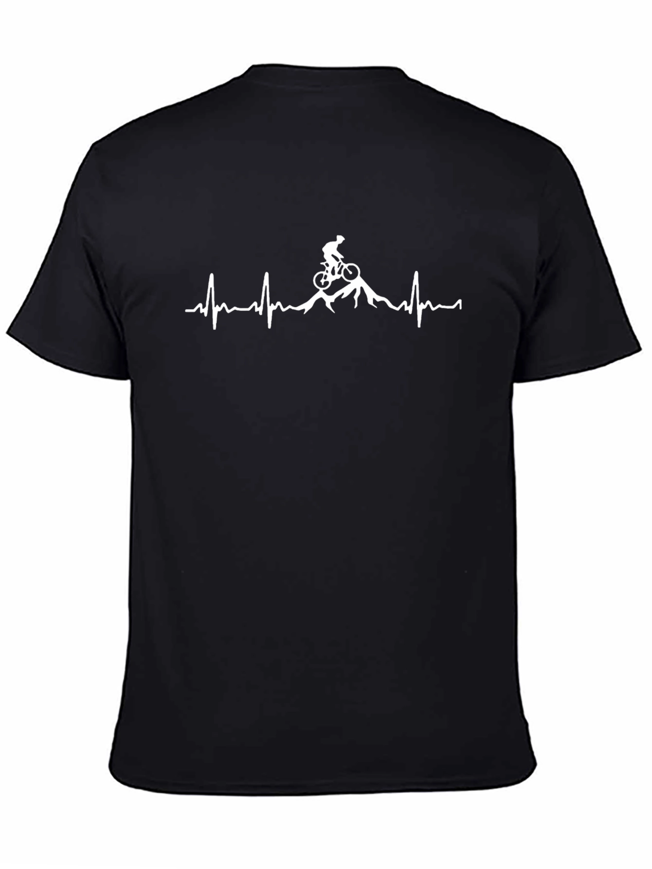 Mountain Biking Heartbeat Graphic T-Shirt