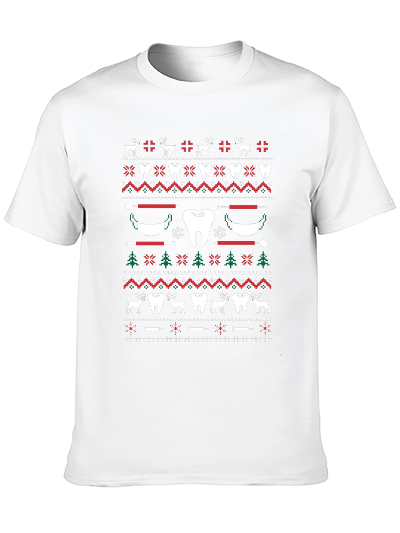Festive Dental Ugly Christmas Sweater T-Shirt