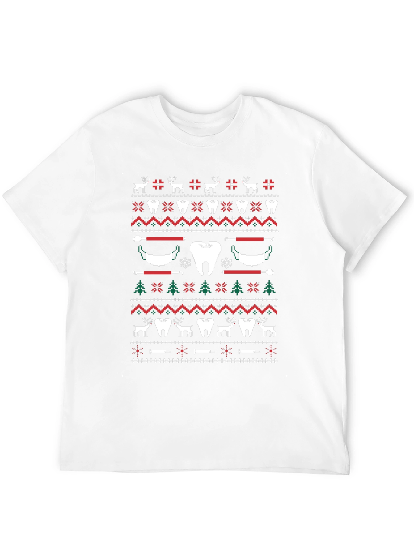 Festive Dental Ugly Christmas Sweater T-Shirt