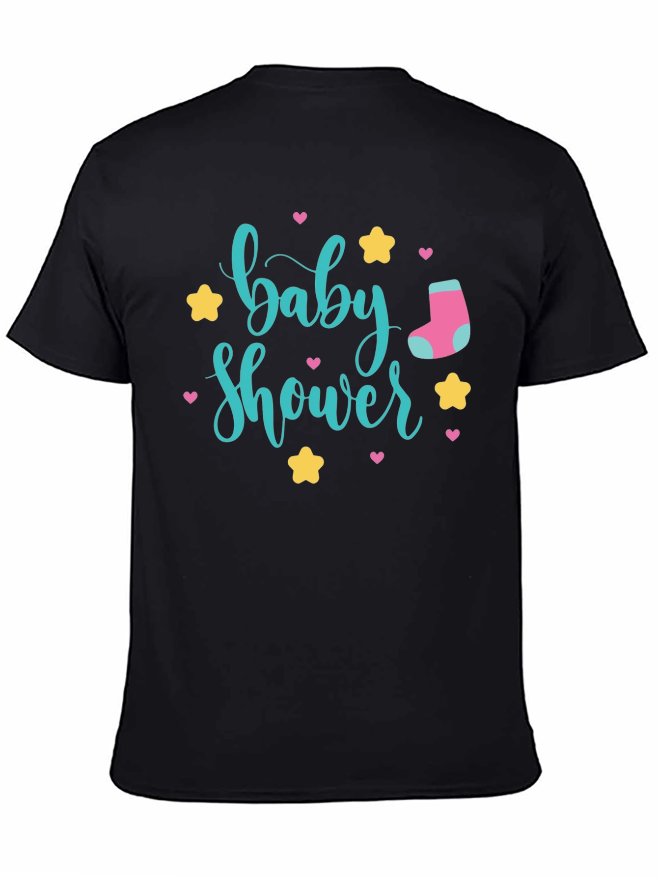 Baby Shower Graphic Tee - Unisex Black T-Shirt