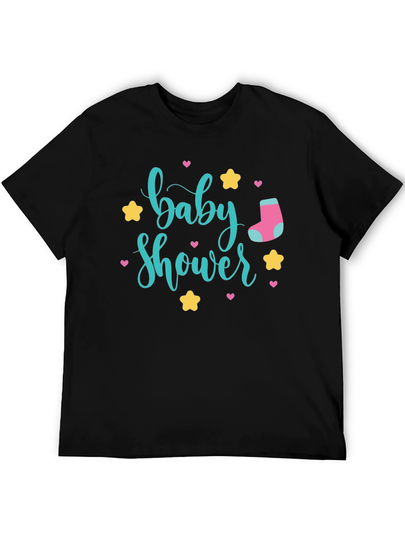 Baby Shower Graphic Tee - Unisex Black T-Shirt
