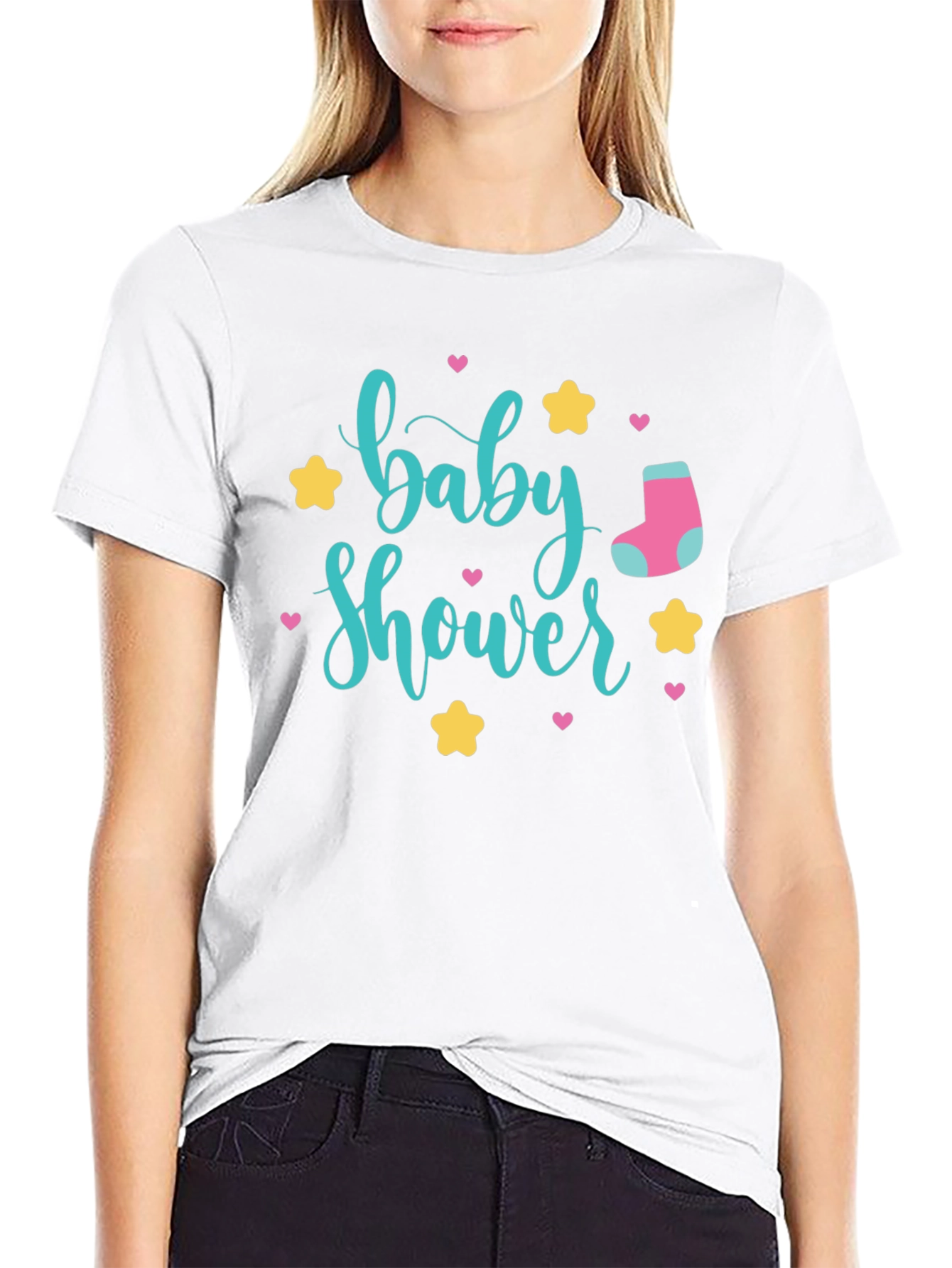 Baby Shower Graphic Tee - Unisex Black T-Shirt
