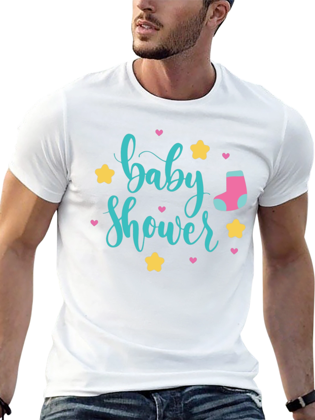 Baby Shower Graphic Tee - Unisex Black T-Shirt