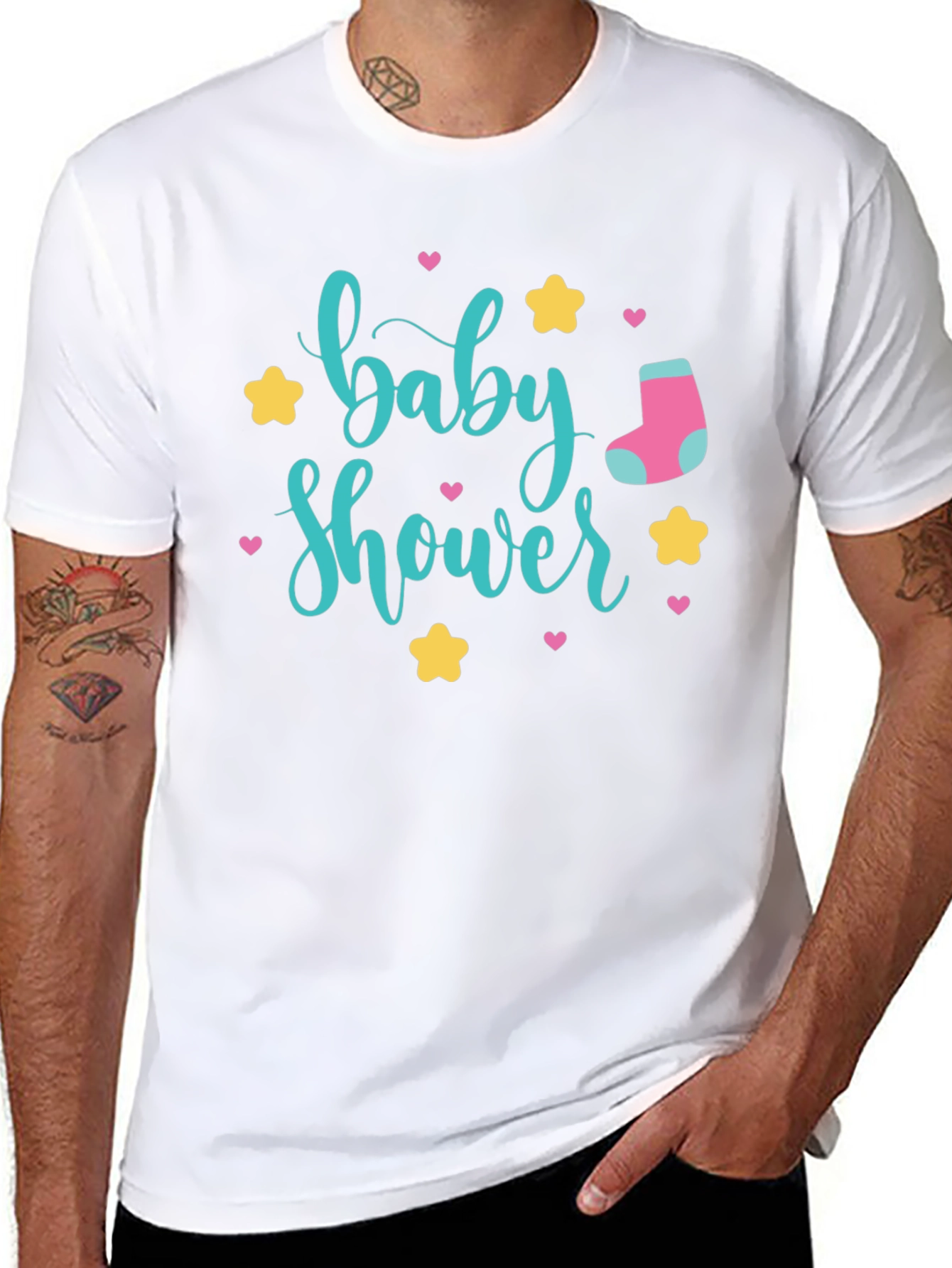 Baby Shower Graphic Tee - Unisex Black T-Shirt