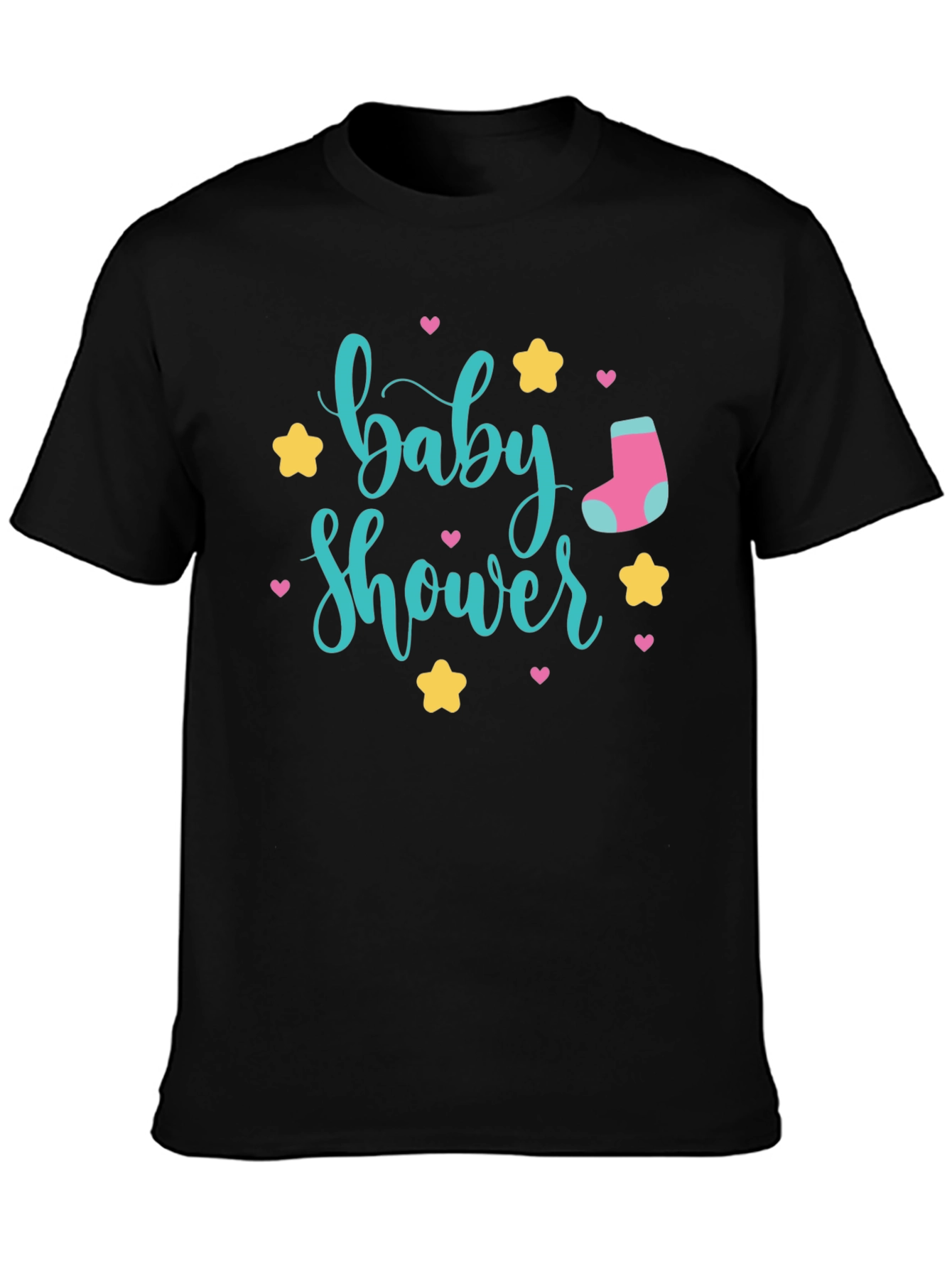 Baby Shower Graphic Tee - Unisex Black T-Shirt