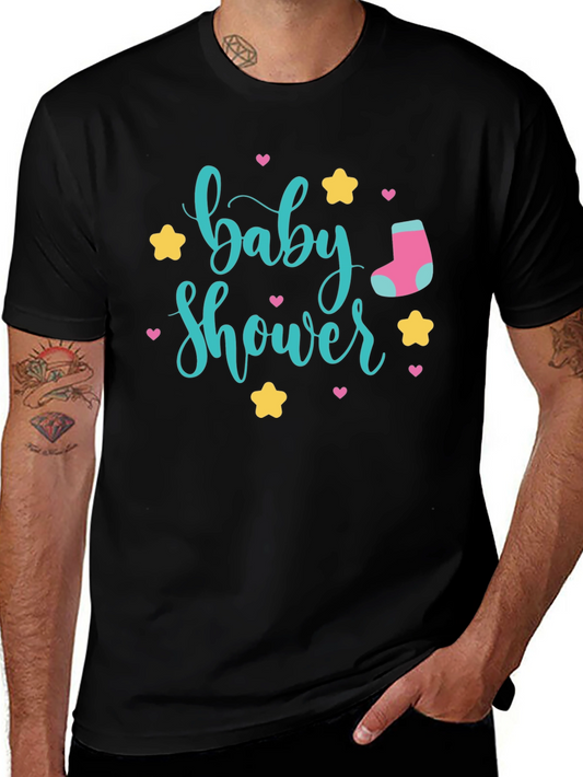 Baby Shower Graphic Tee - Unisex Black T-Shirt