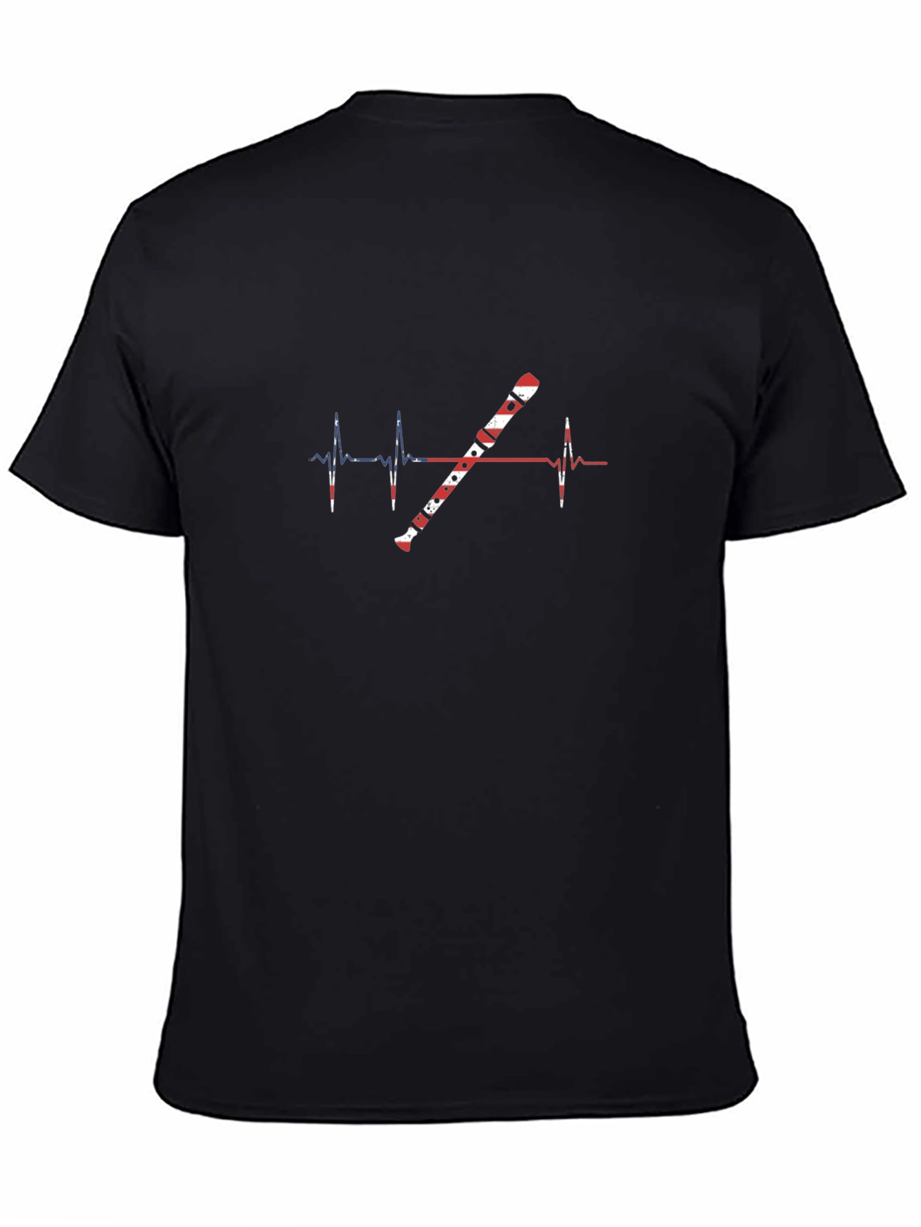 Flute Heartbeat T-Shirt - Music Lover Tee