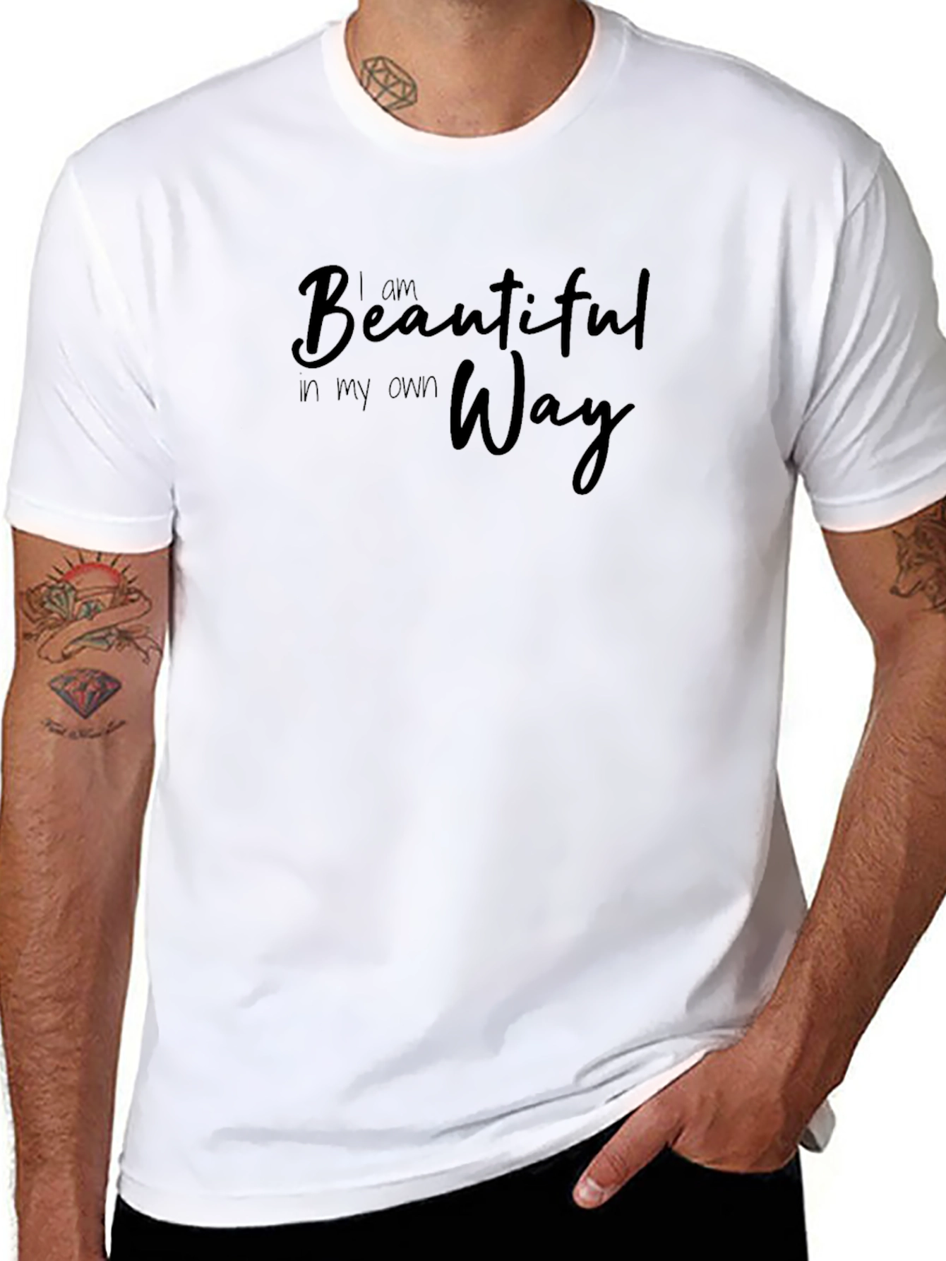 I Am Beautiful In My Own Way Black T-Shirt