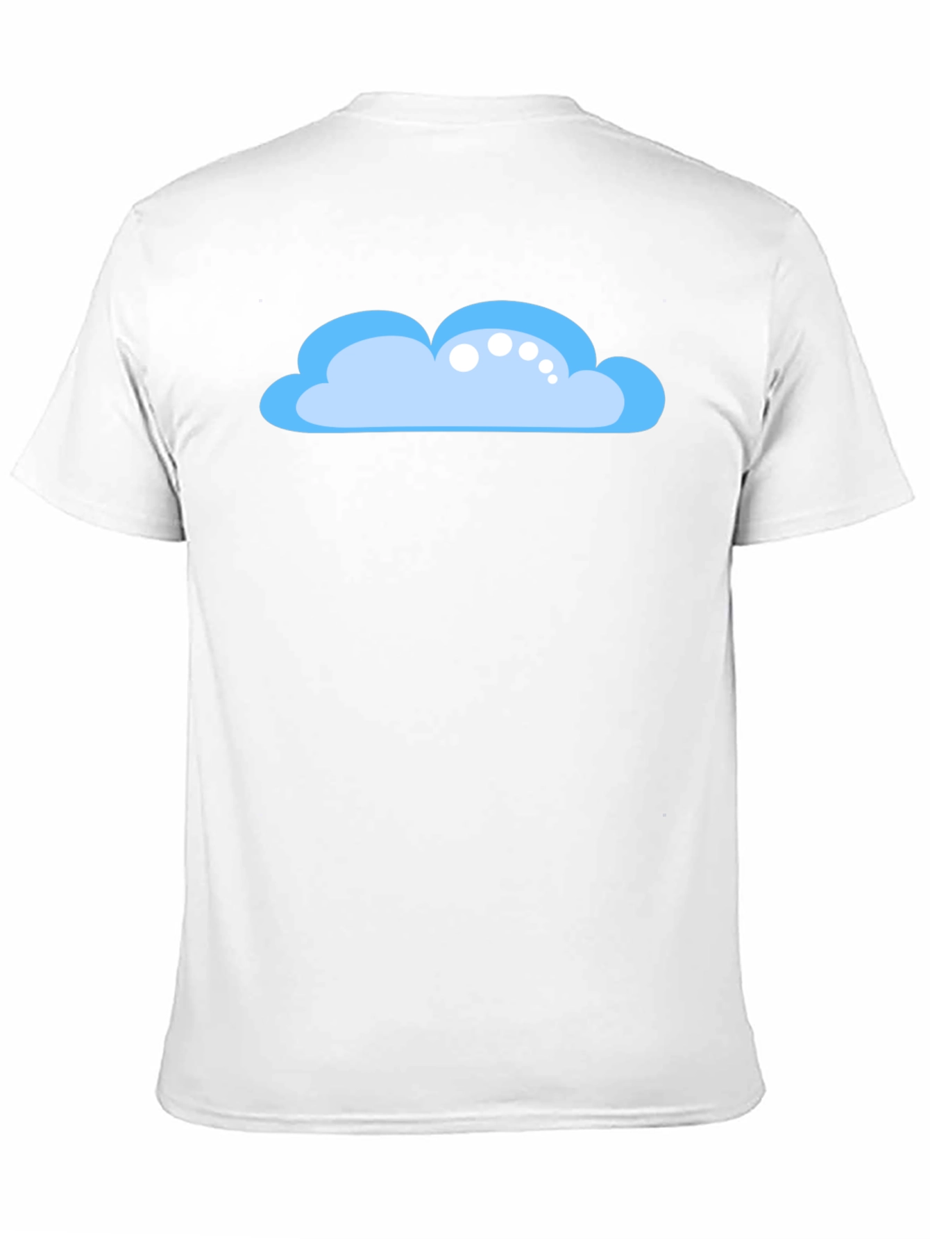 Cartoon Cloud Black T-Shirt - Weather Fun