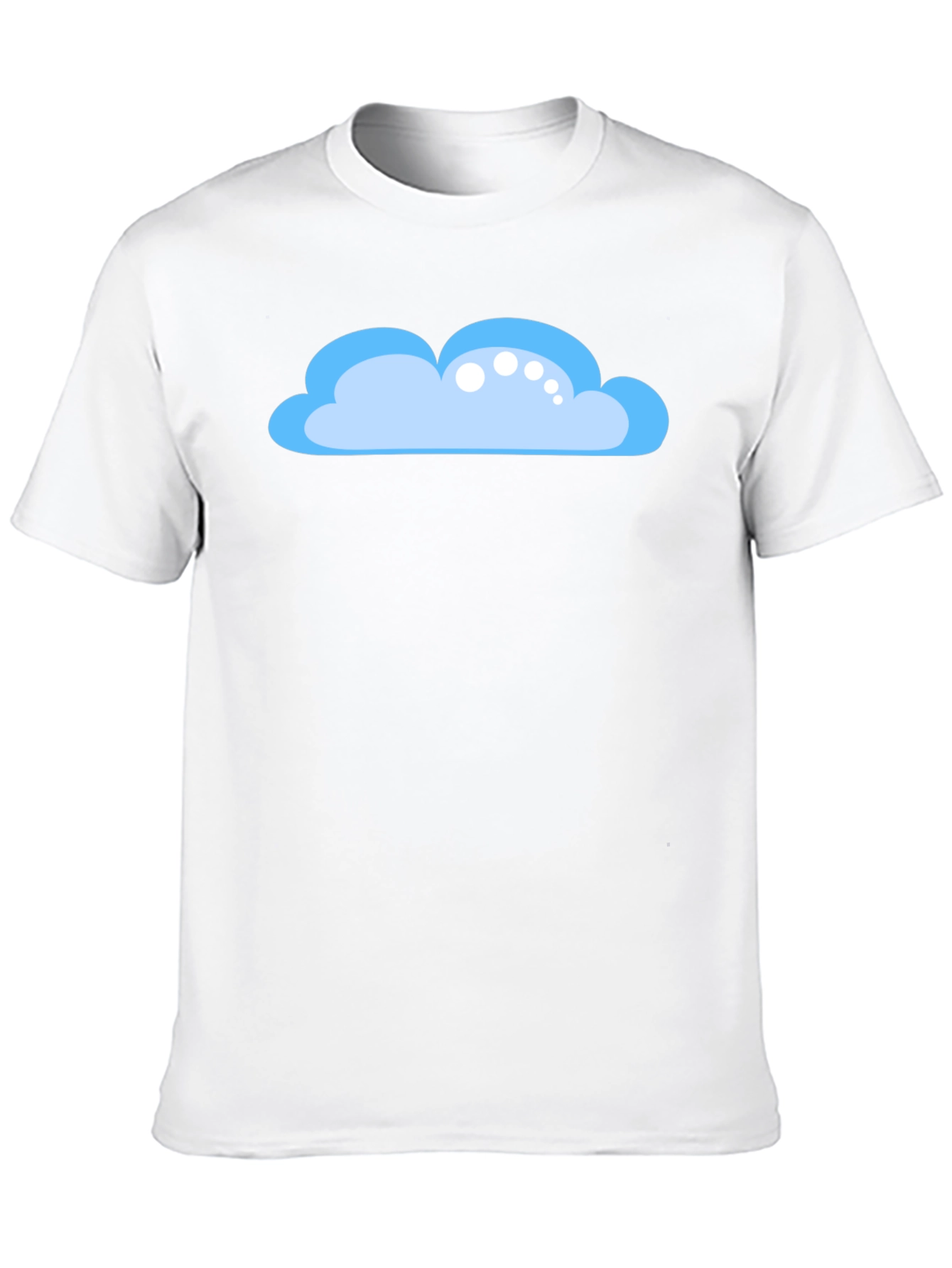 Cartoon Cloud Black T-Shirt - Weather Fun
