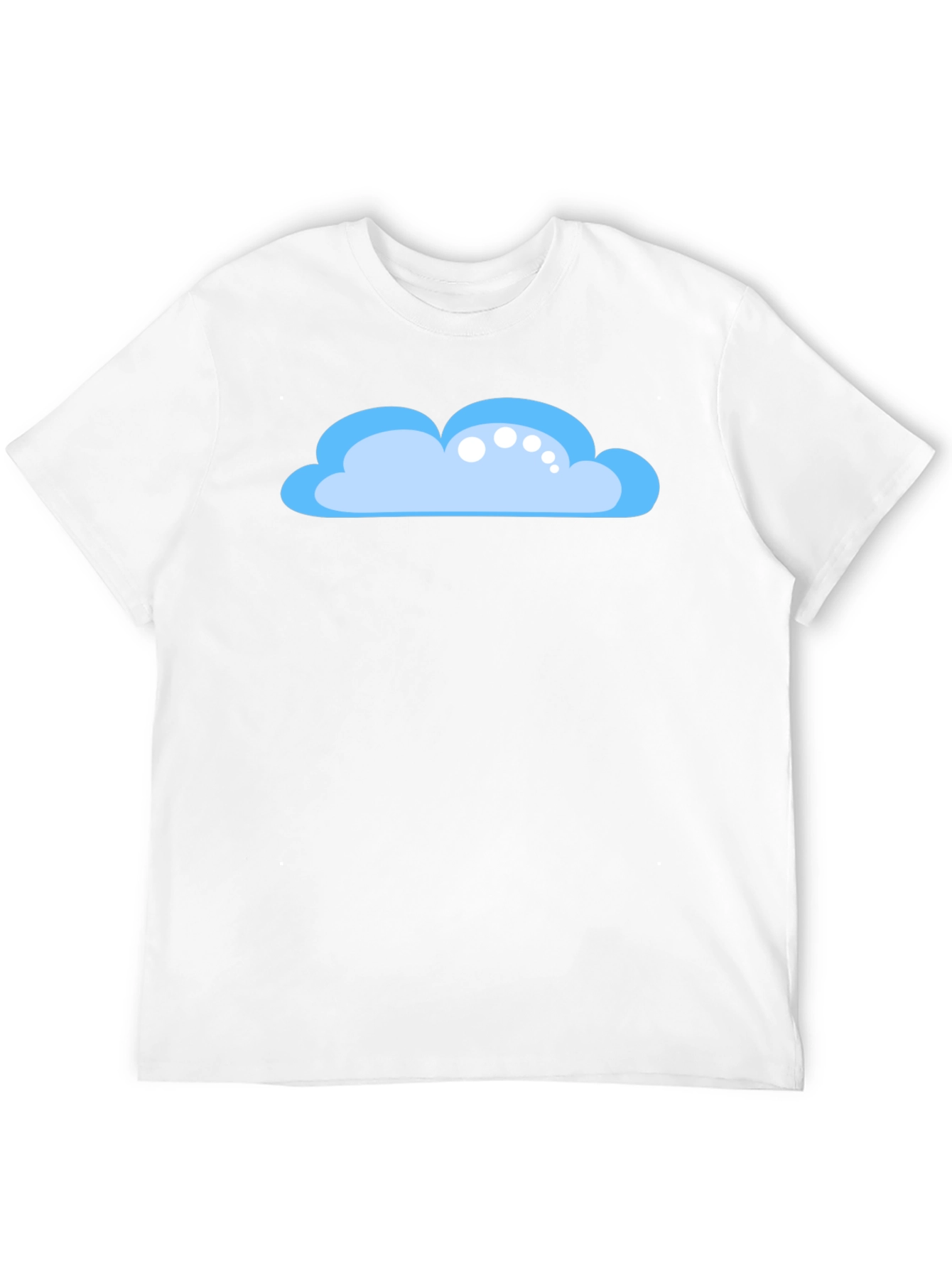 Cartoon Cloud Black T-Shirt - Weather Fun