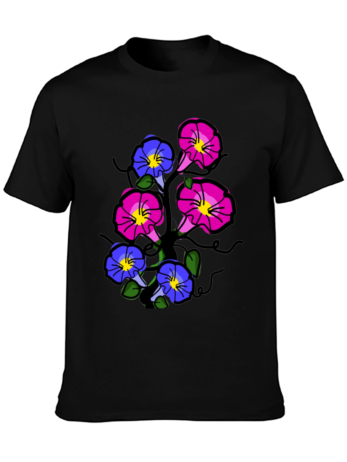 Floral Print T-Shirt - Unique Flower Design