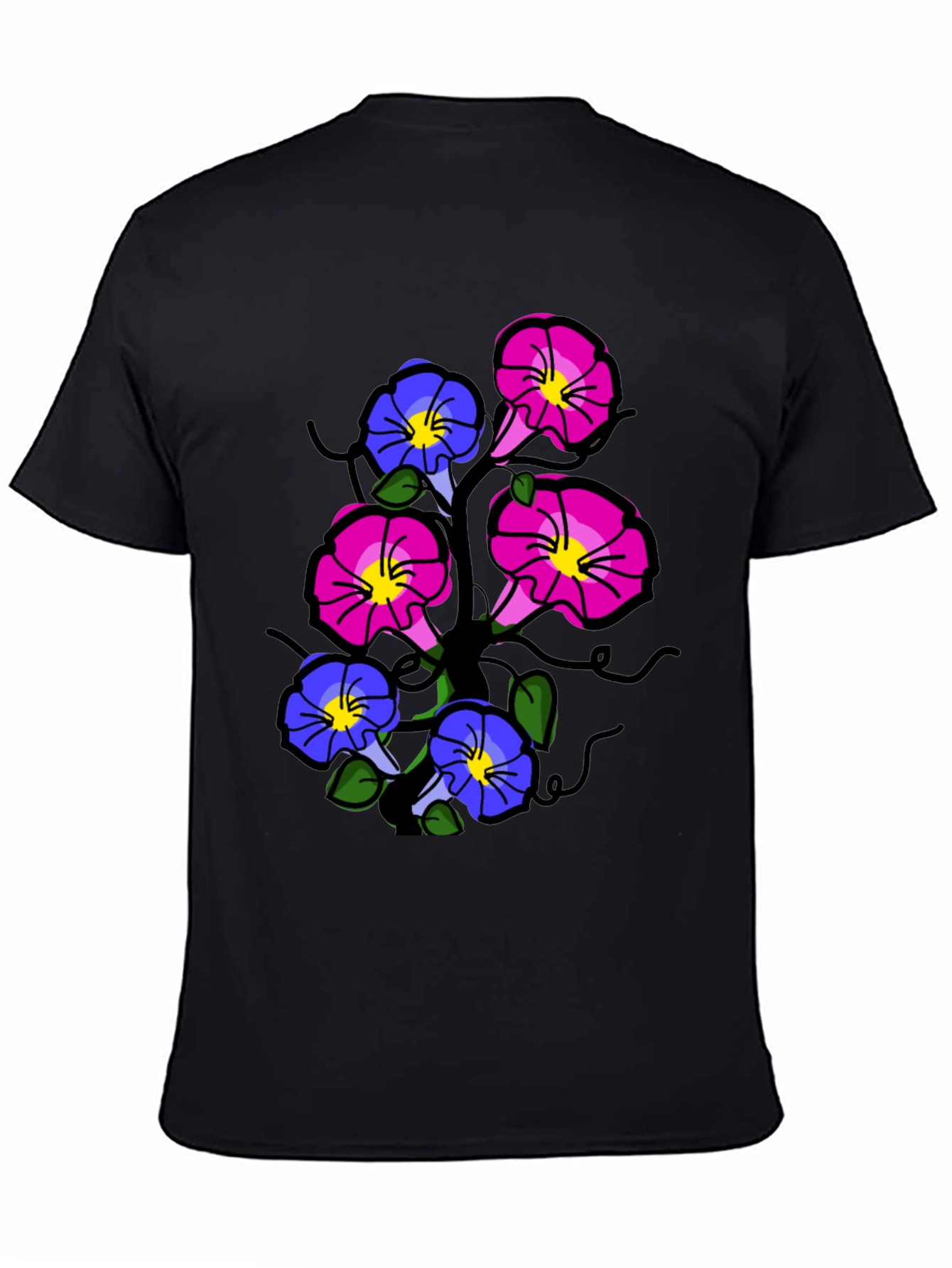 Floral Print T-Shirt - Unique Flower Design
