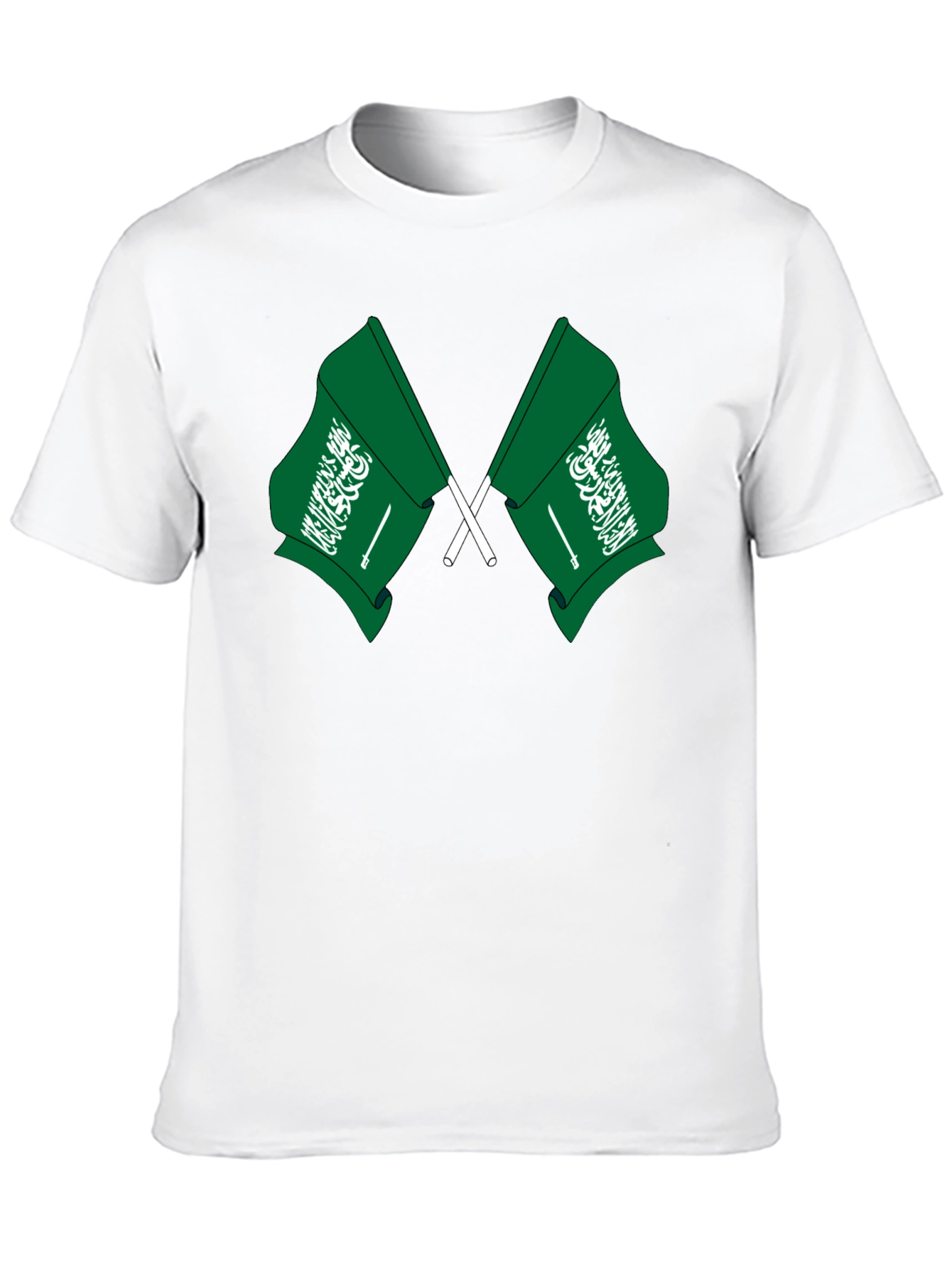 Saudi Arabia Flag T-Shirt - Black Cotton Tee
