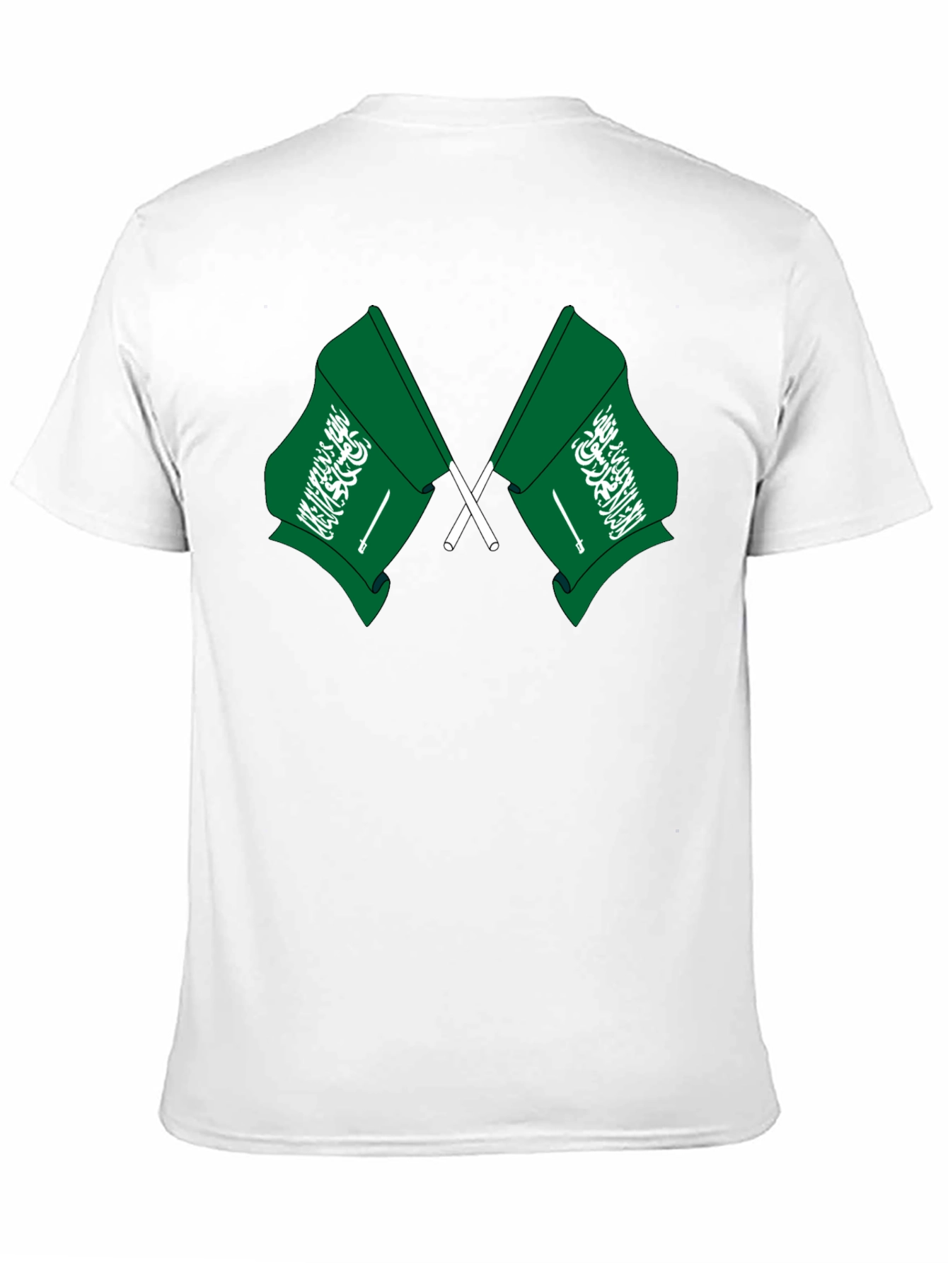 Saudi Arabia Flag T-Shirt - Black Cotton Tee