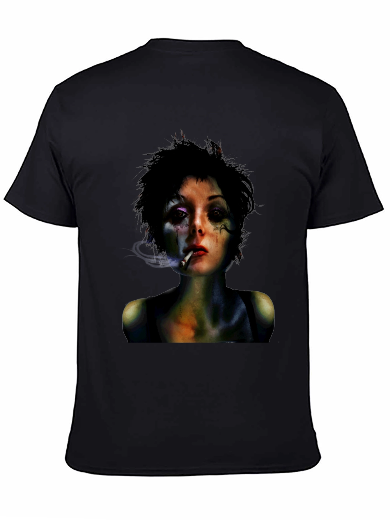 Edgy Woman Graphic Black T-Shirt