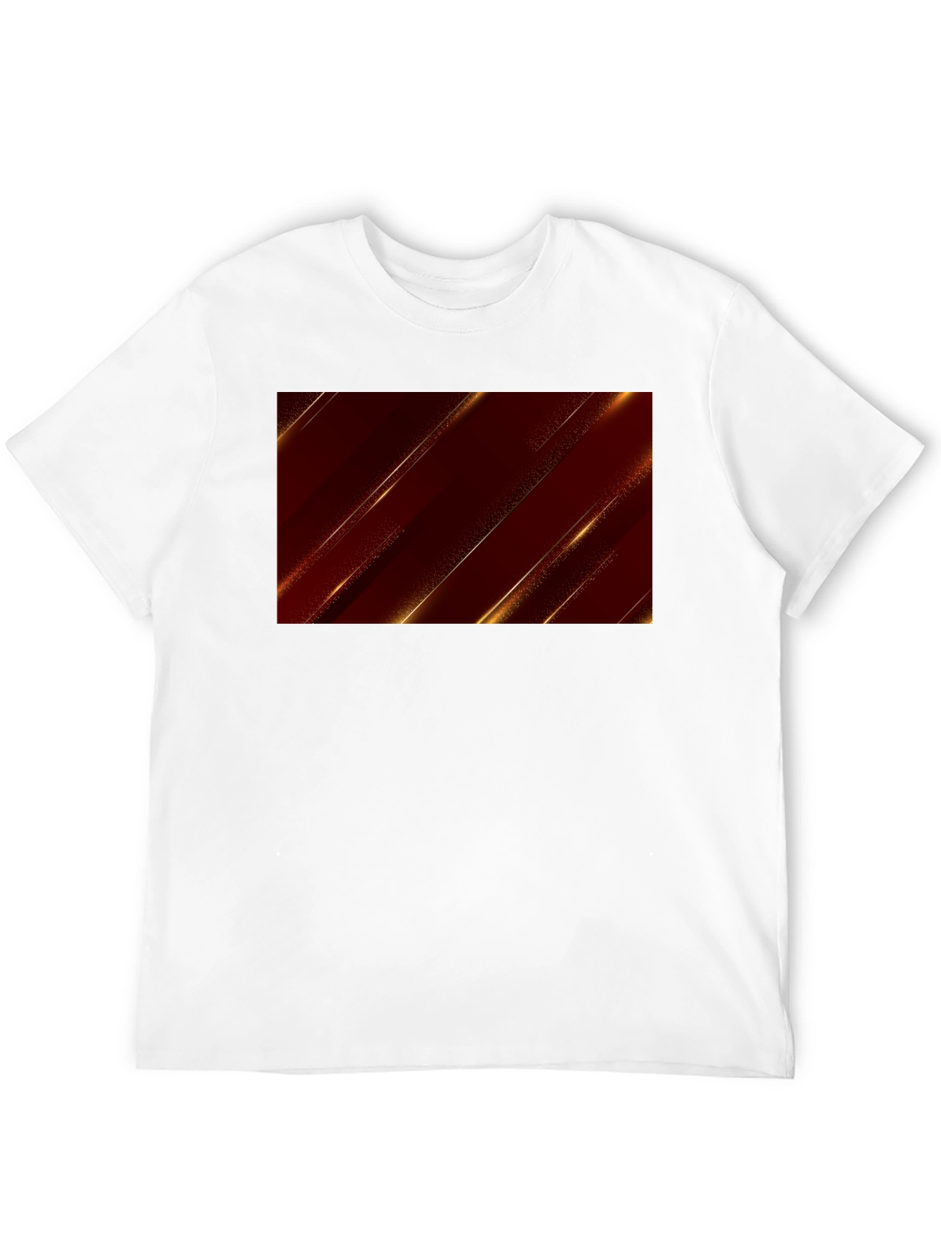 Sleek Black Tee with Modern Geometric Design