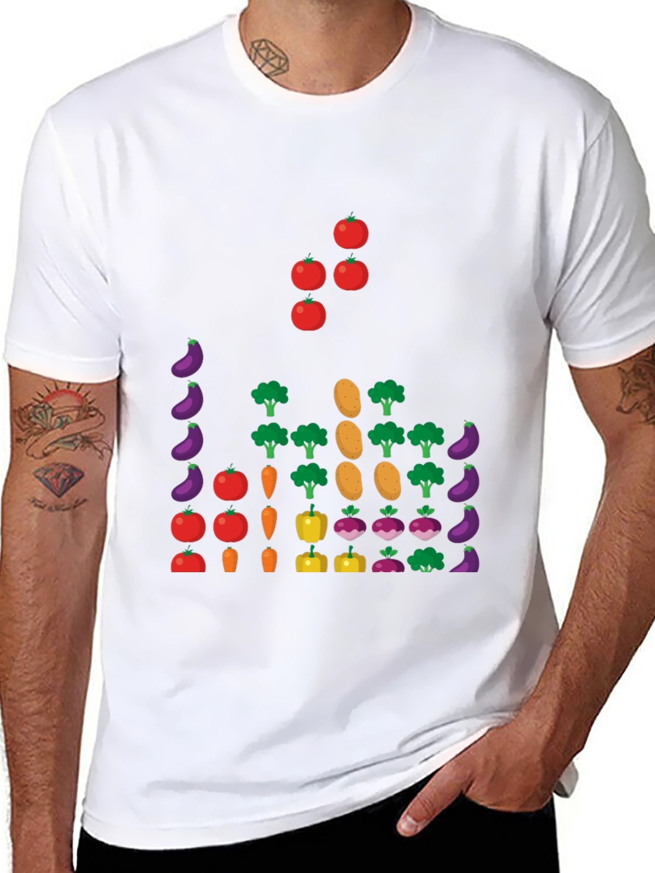 Vegetable Pattern T-Shirt