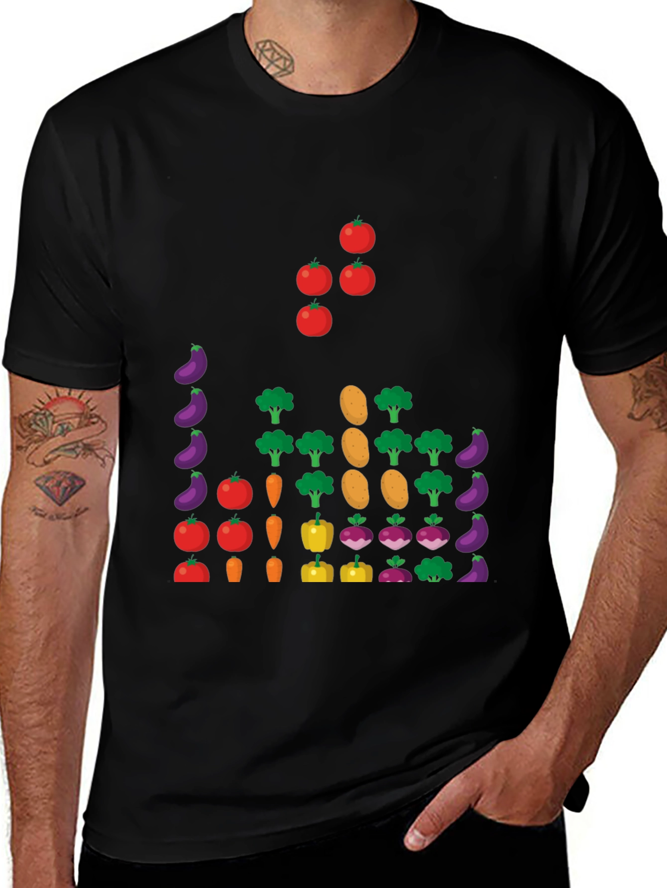 Vegetable Pattern T-Shirt