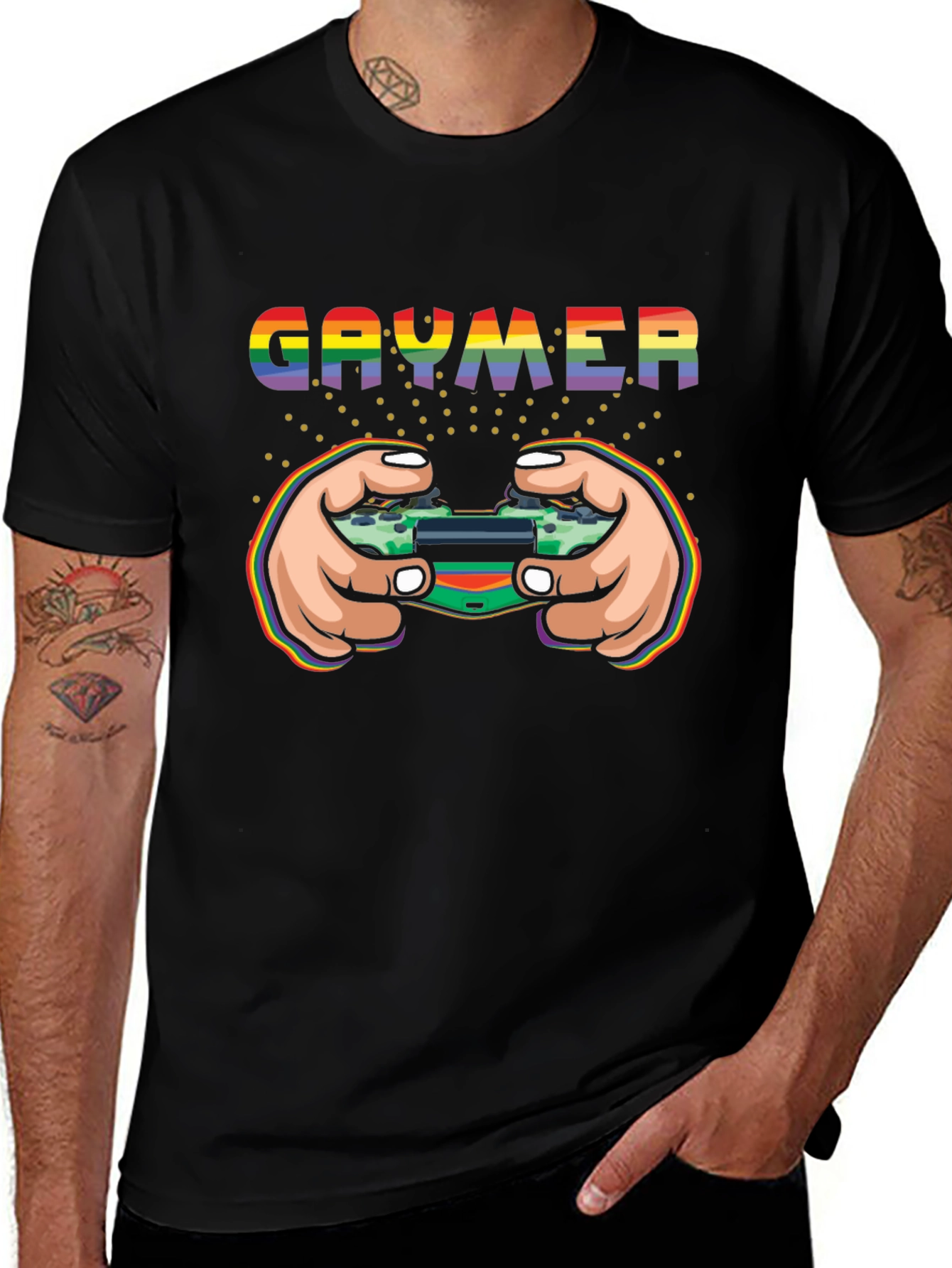 Gaymer Pride T-Shirt - Rainbow Gaming Tee