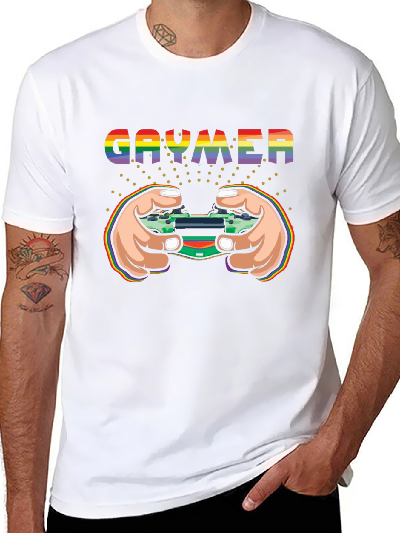 Gaymer Pride T-Shirt - Rainbow Gaming Tee